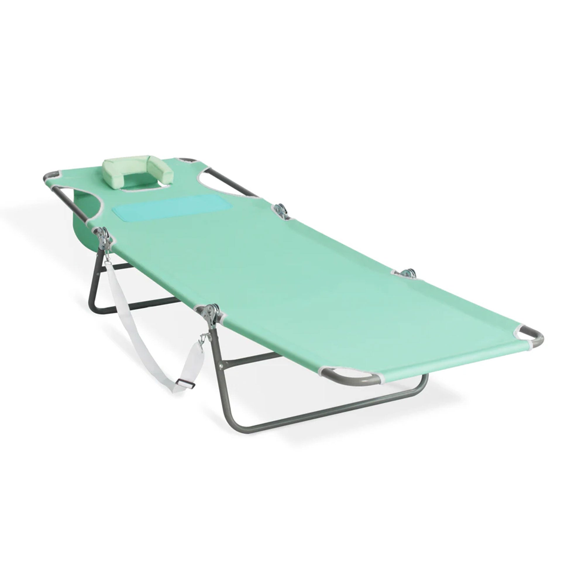 Ostrich Ladies Comfort Lounger, Foldable Beach Camping Pool Tanning Chair, Aqua