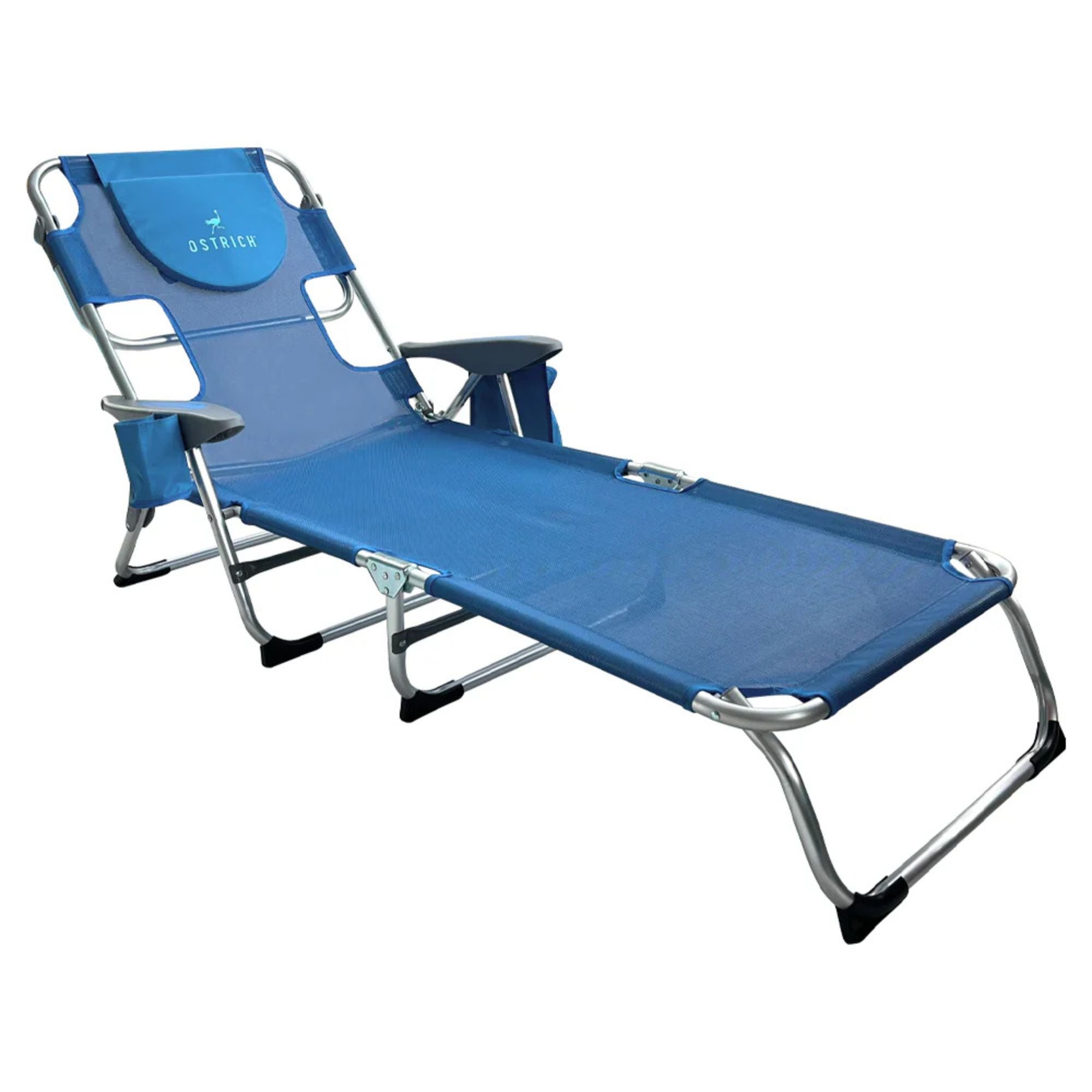 Ostrich Margate Chaise Lounge, Facedown Beach Camping Pool Tanning Chair, Blue - Smart-nests