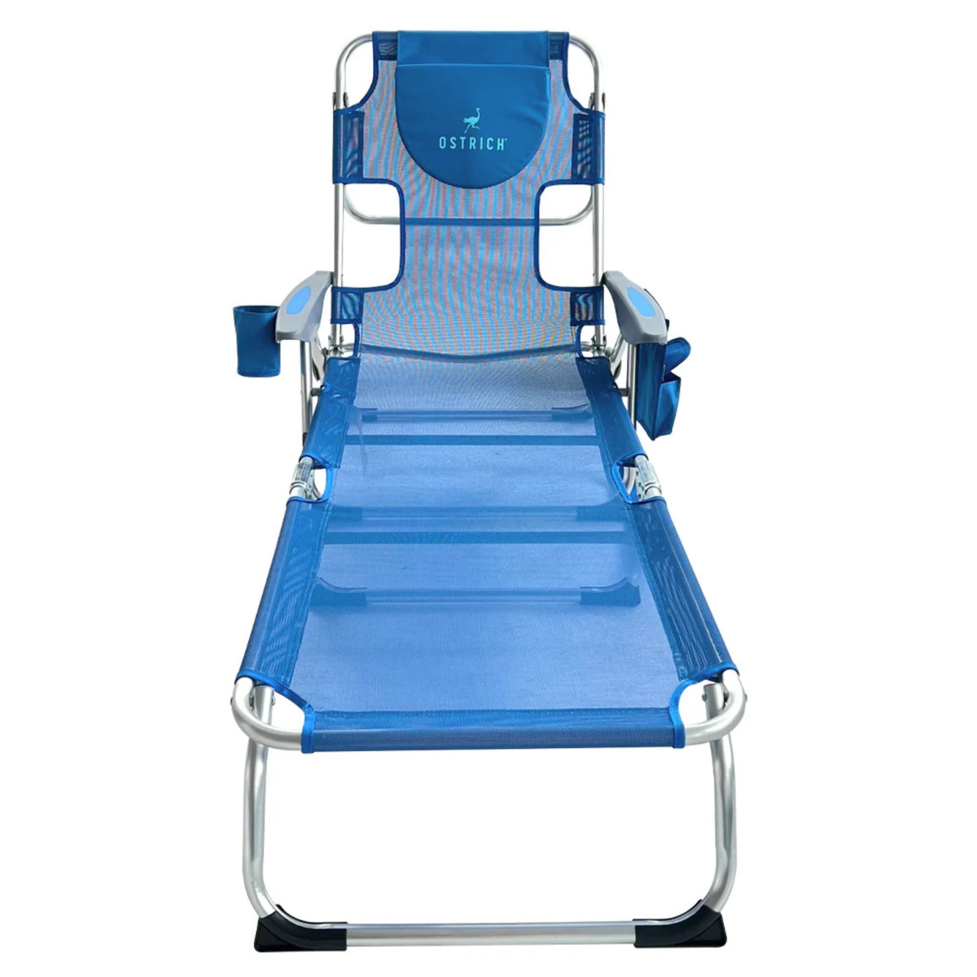 Ostrich Margate Chaise Lounge, Facedown Beach Camping Pool Tanning Chair, Blue - Smart-nests