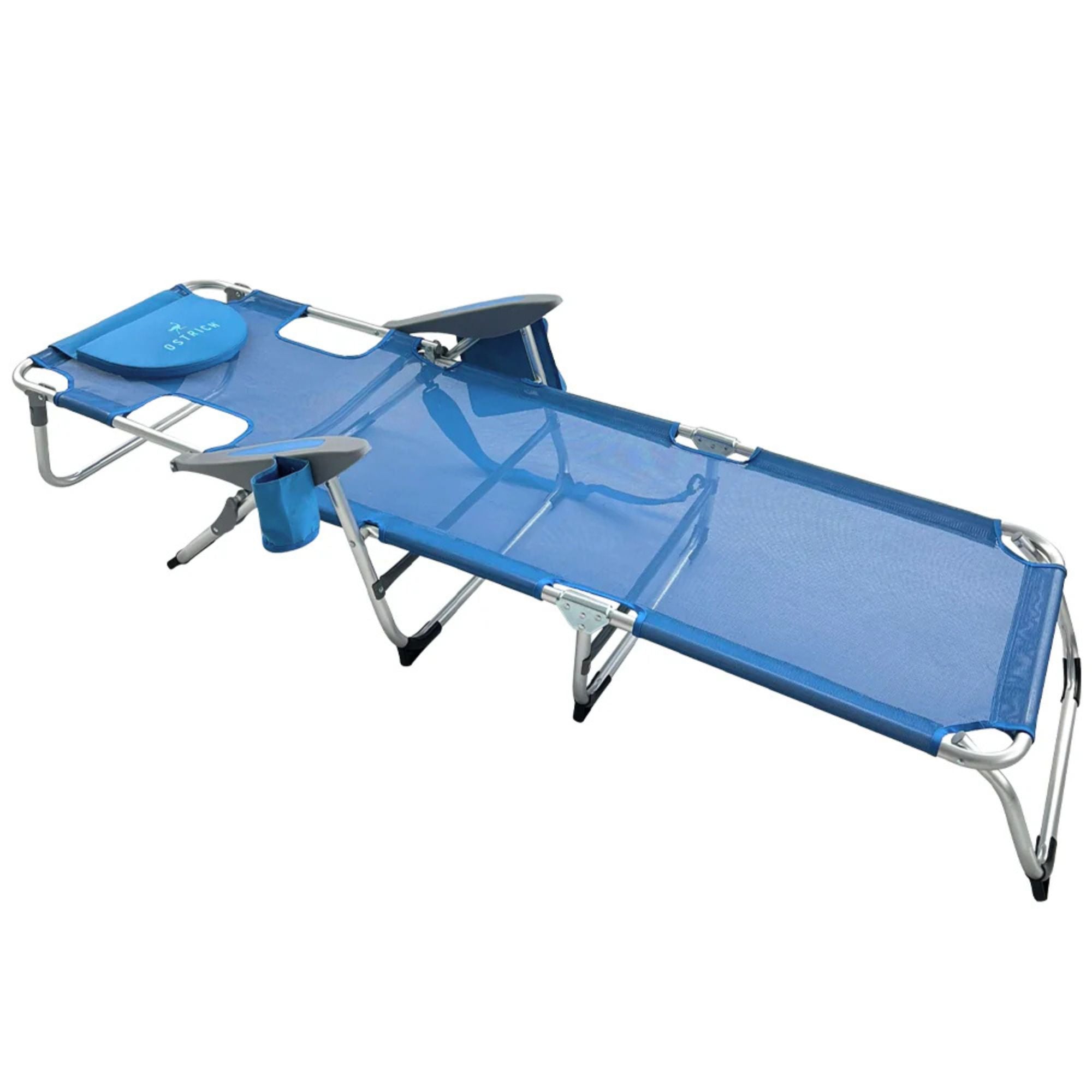 Ostrich Margate Chaise Lounge, Facedown Beach Camping Pool Tanning Chair, Blue - Smart-nests