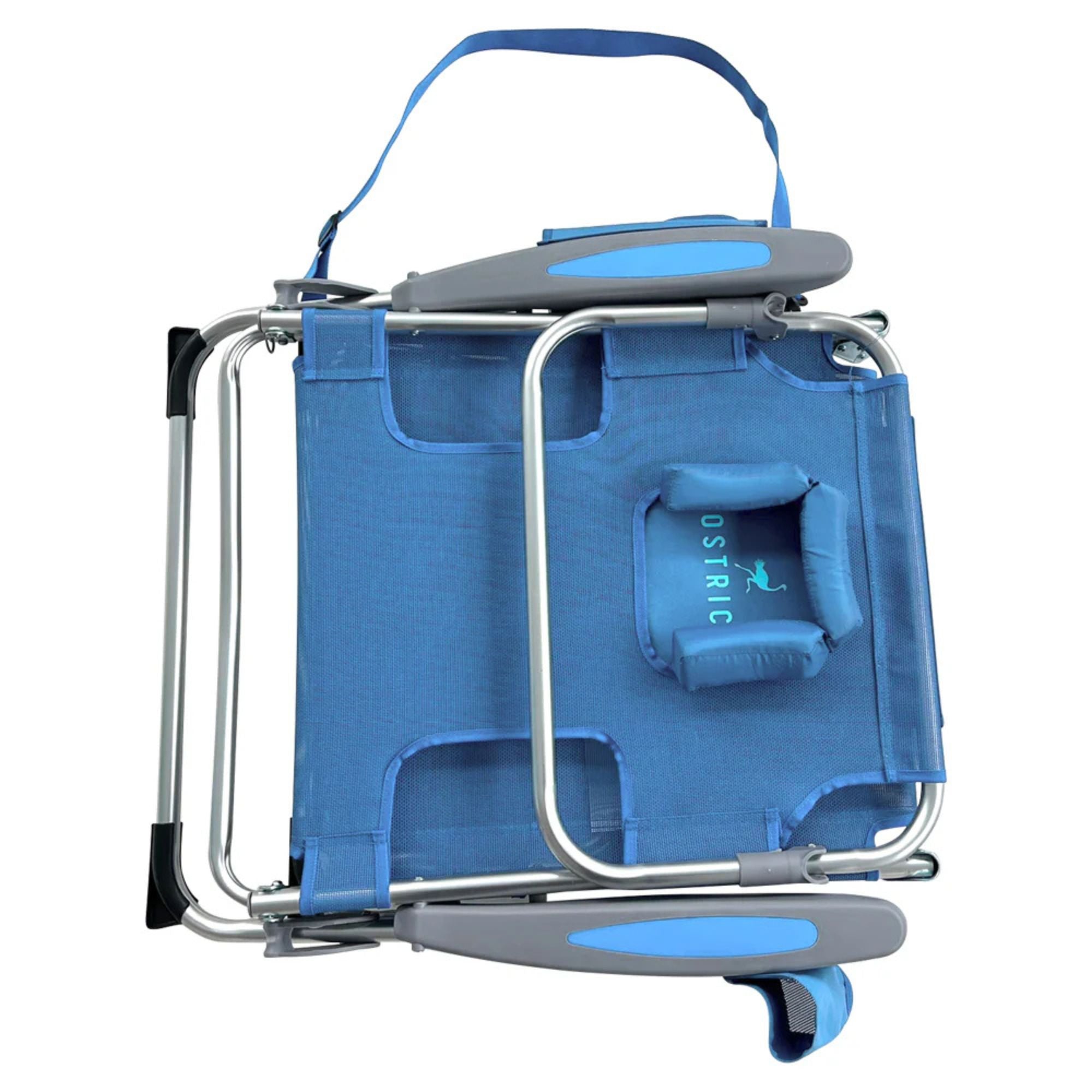 Ostrich Margate Chaise Lounge, Facedown Beach Camping Pool Tanning Chair, Blue - Smart-nests