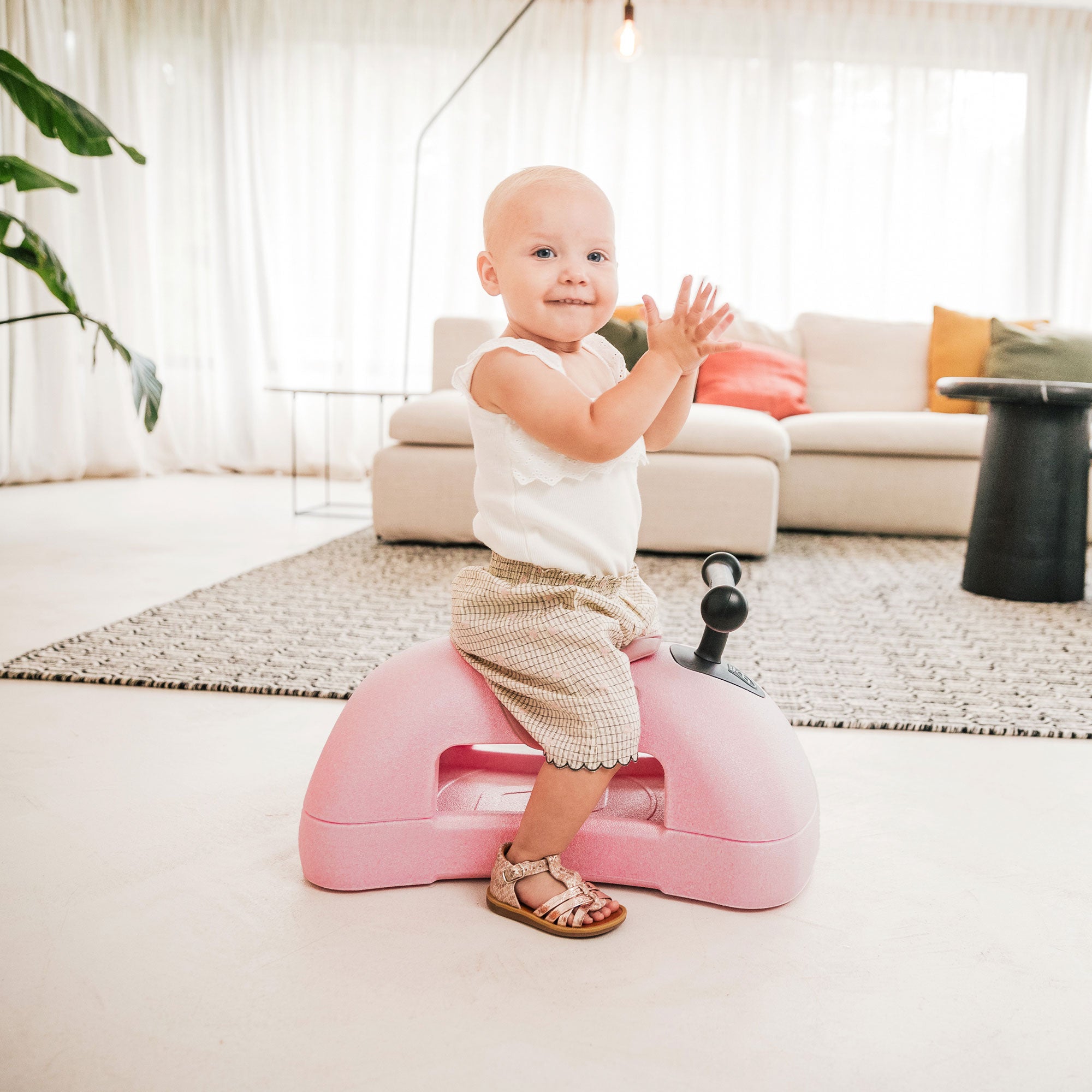 Scoot & Ride My First 3 in 1 Baby Walker, Ride On, & Scoot Board w/Storage, Rose - Smart-nests