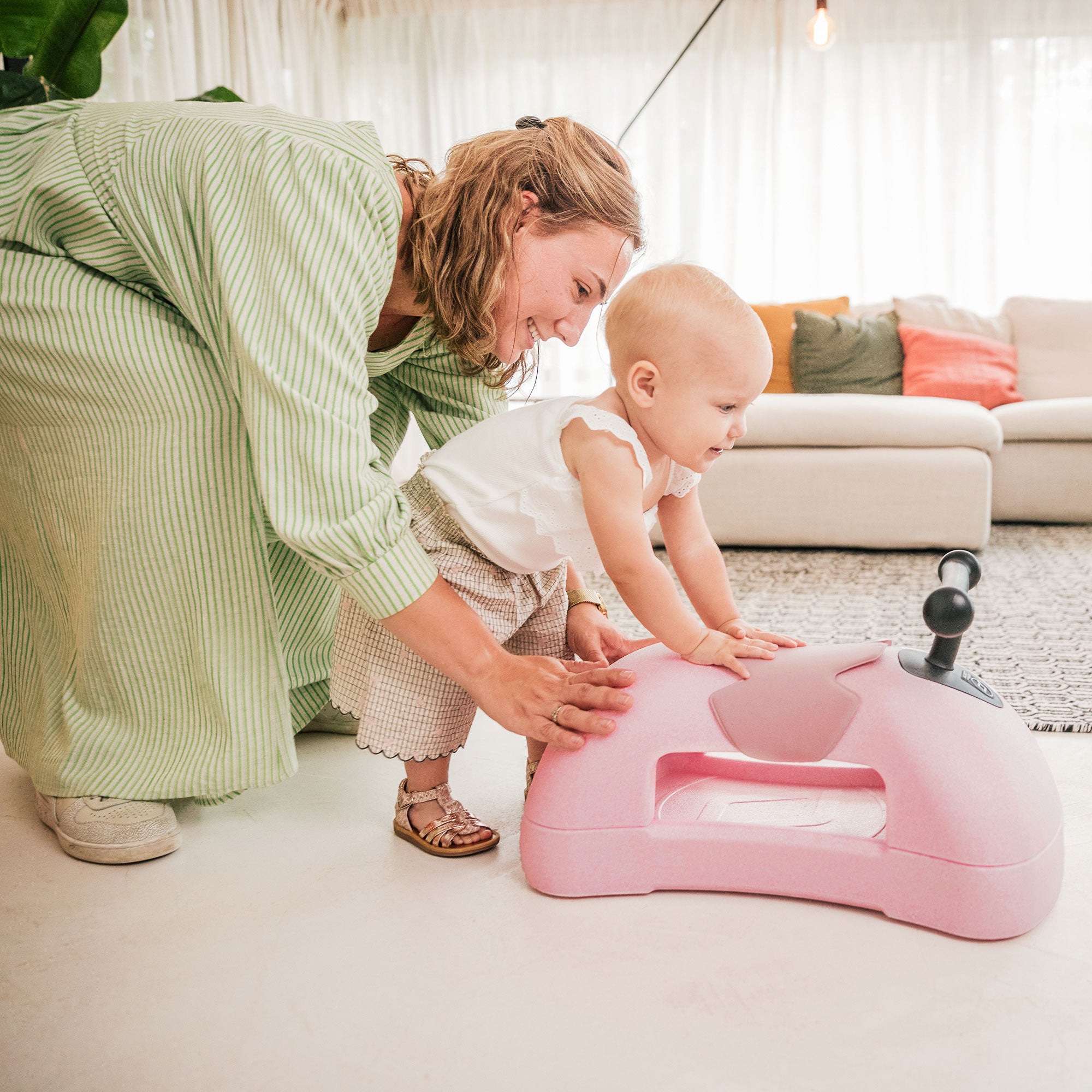 Scoot & Ride My First 3 in 1 Baby Walker, Ride On, & Scoot Board w/Storage, Rose - Smart-nests