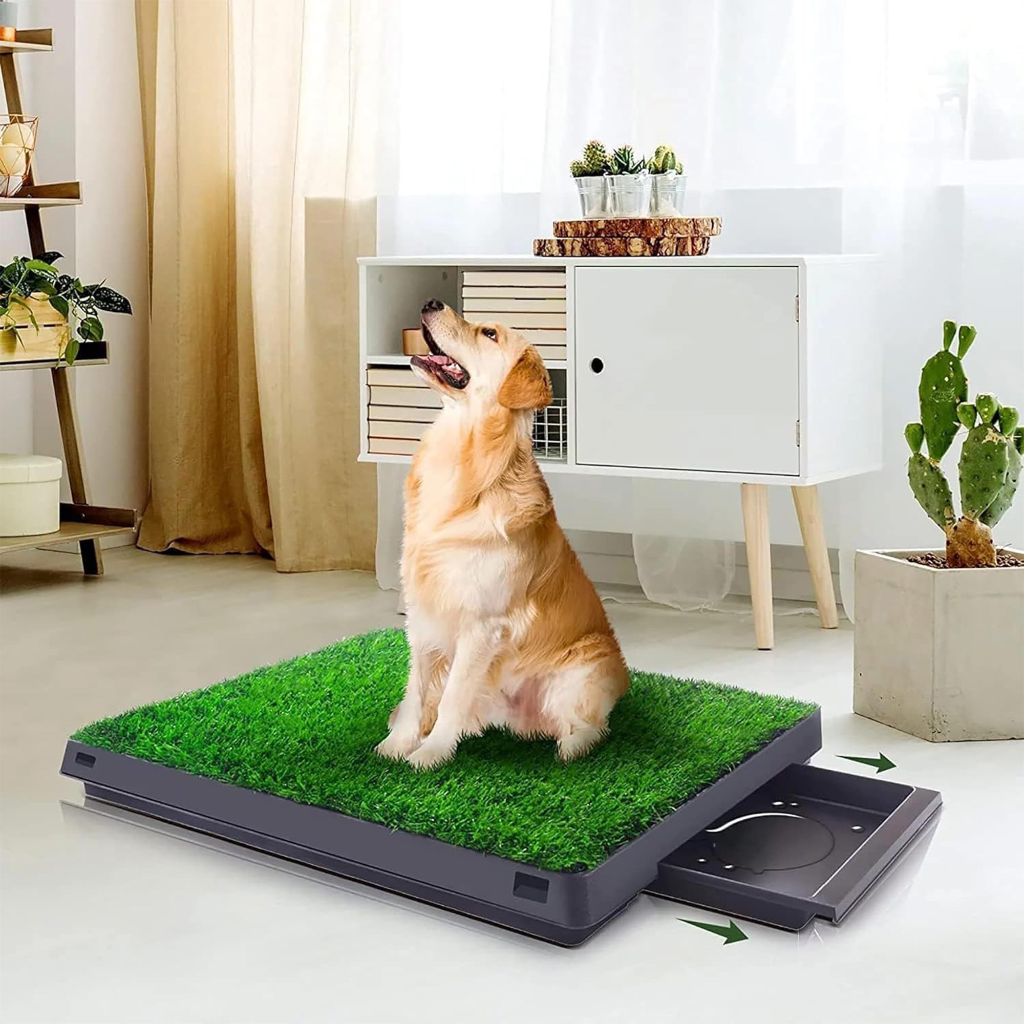 COZIWOW Dog Grass Pad with Tray and 3 Layer System for Puppy Training, Green - Smart-nests