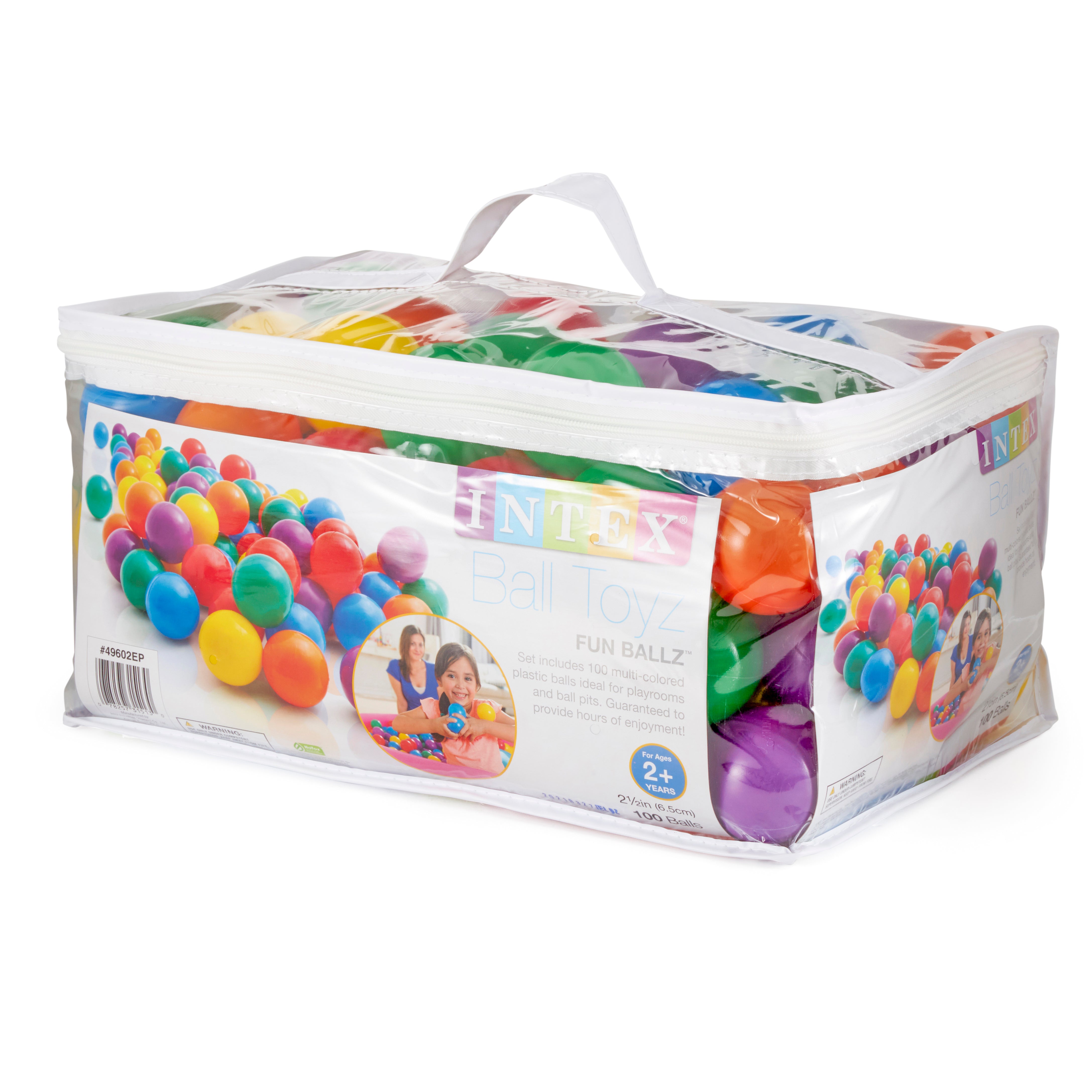 100-Pack Intex Small Plastic Multi-Colored Fun Ballz For A Ball Pit (Used) - Smart-nests