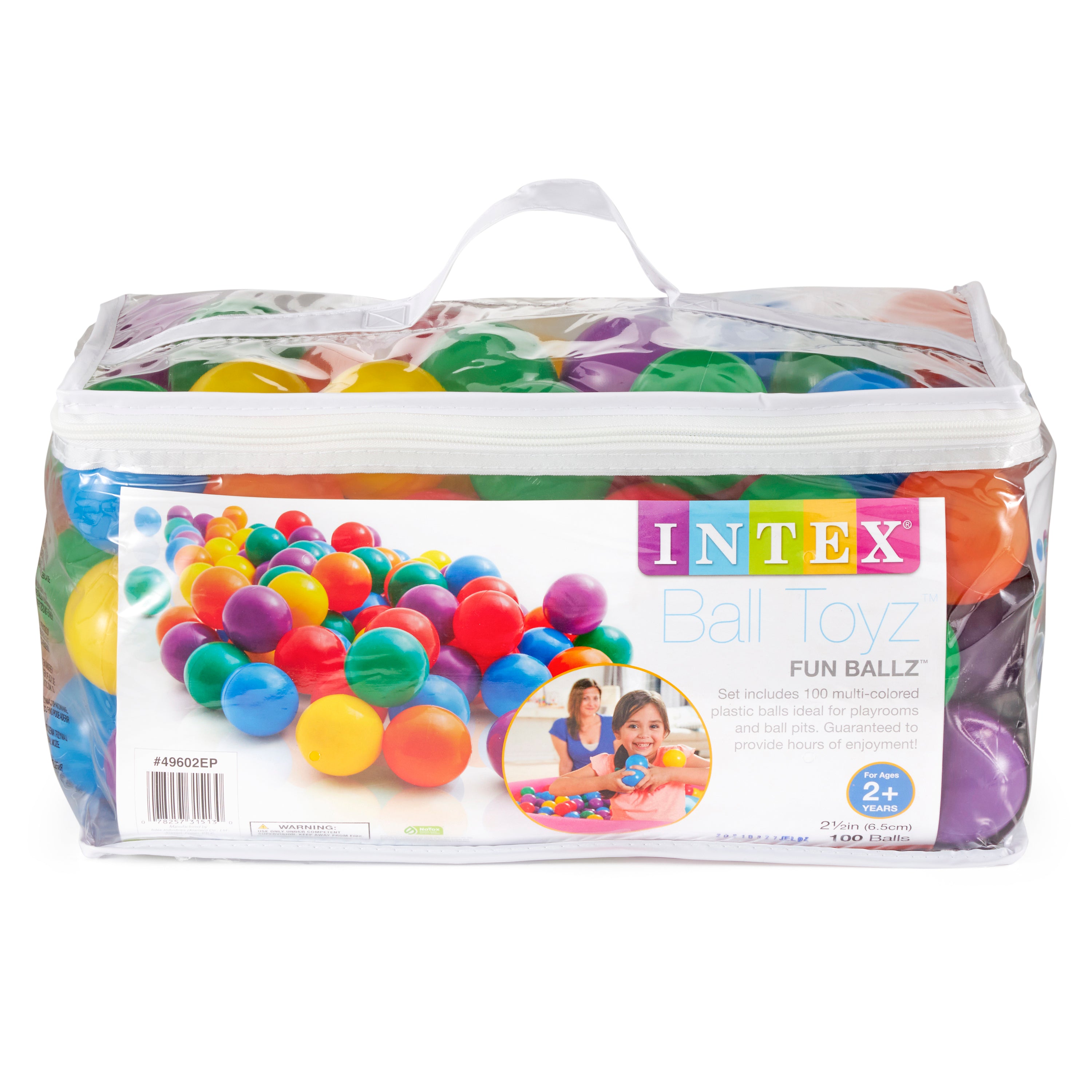 100-Pack Intex Small Plastic Multi-Colored Fun Ballz For A Ball Pit (Used) - Smart-nests