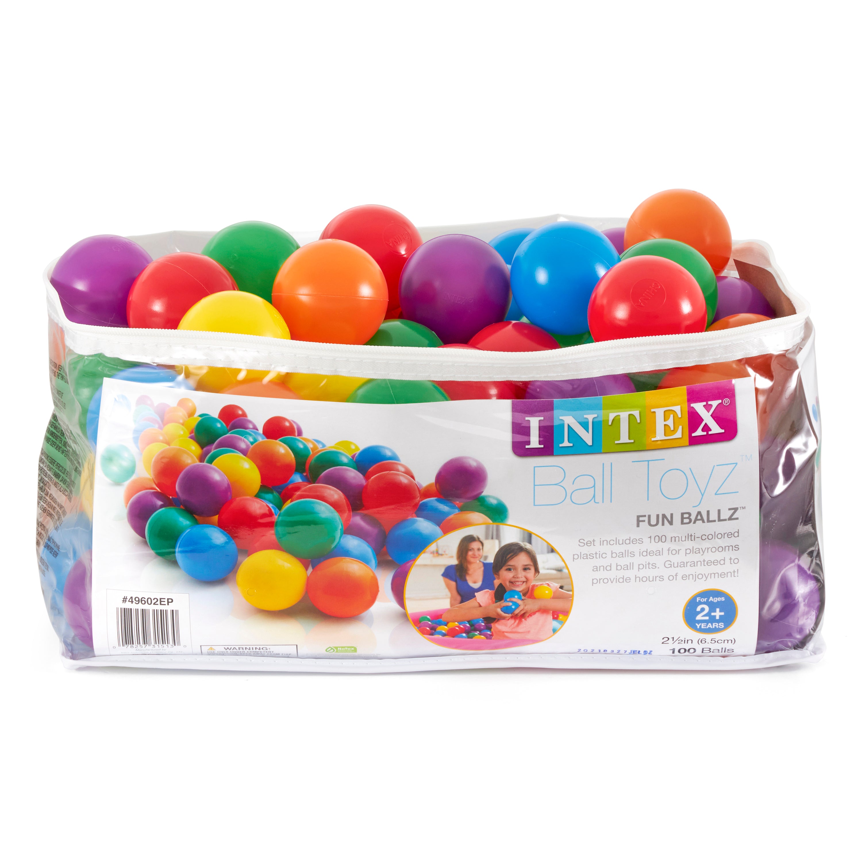 100-Pack Intex Small Plastic Multi-Colored Fun Ballz For A Ball Pit (Used) - Smart-nests