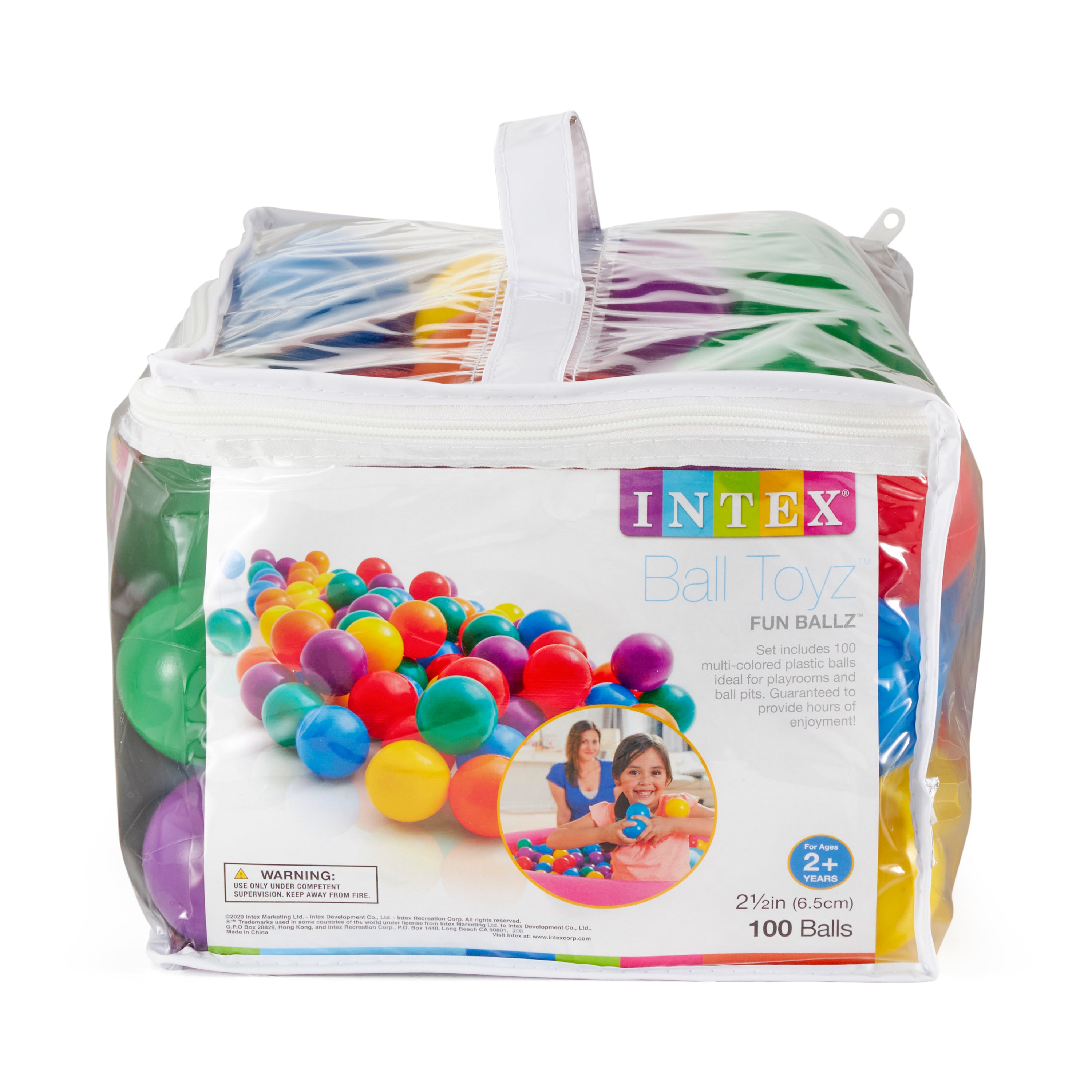 100-Pack Intex Small Plastic Multi-Colored Fun Ballz For A Ball Pit (Used) - Smart-nests