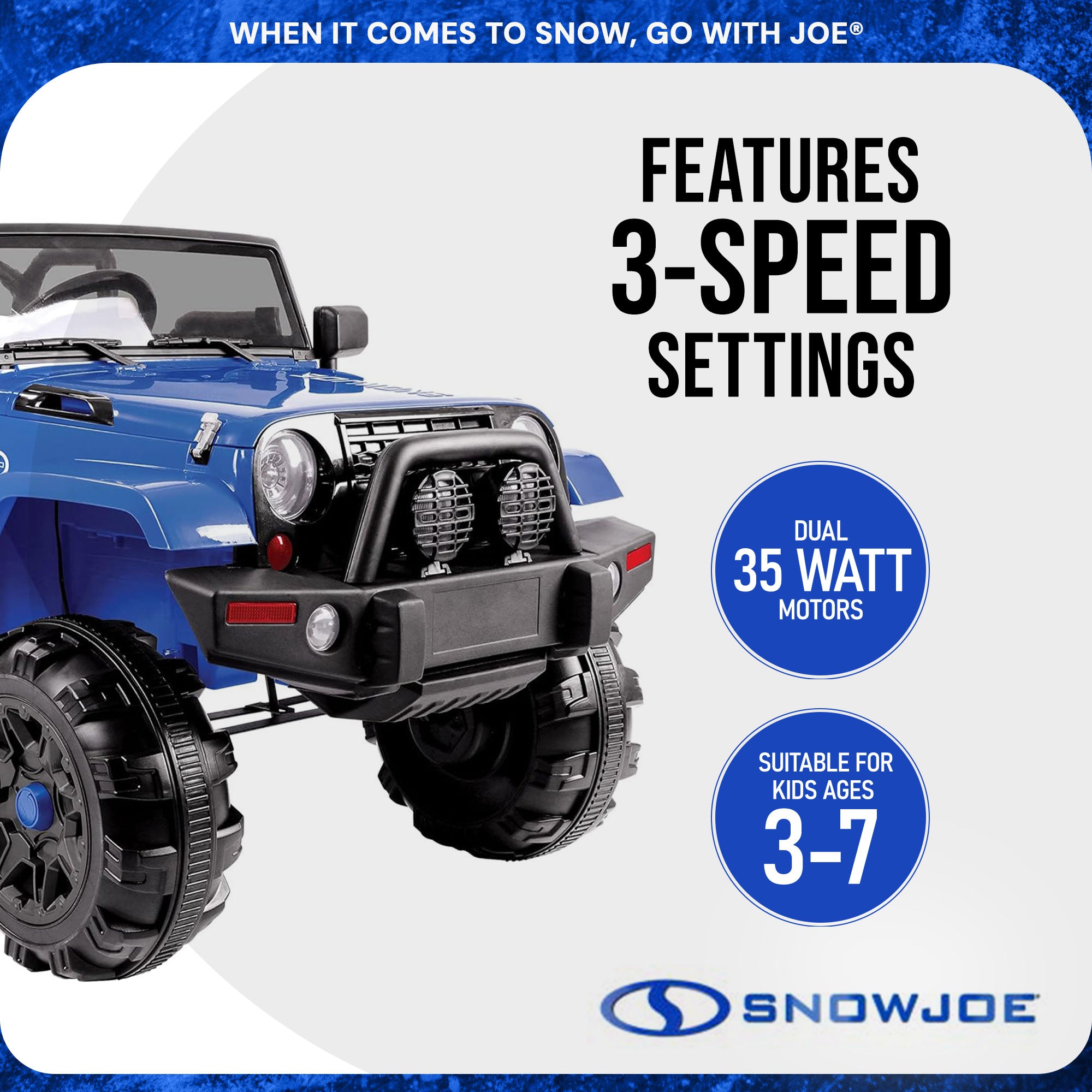 Snow Joe 24V Ride On Car Toy with Snow Plow Scoop and Parental Remote, 24V-SUV1 - Smart-nests