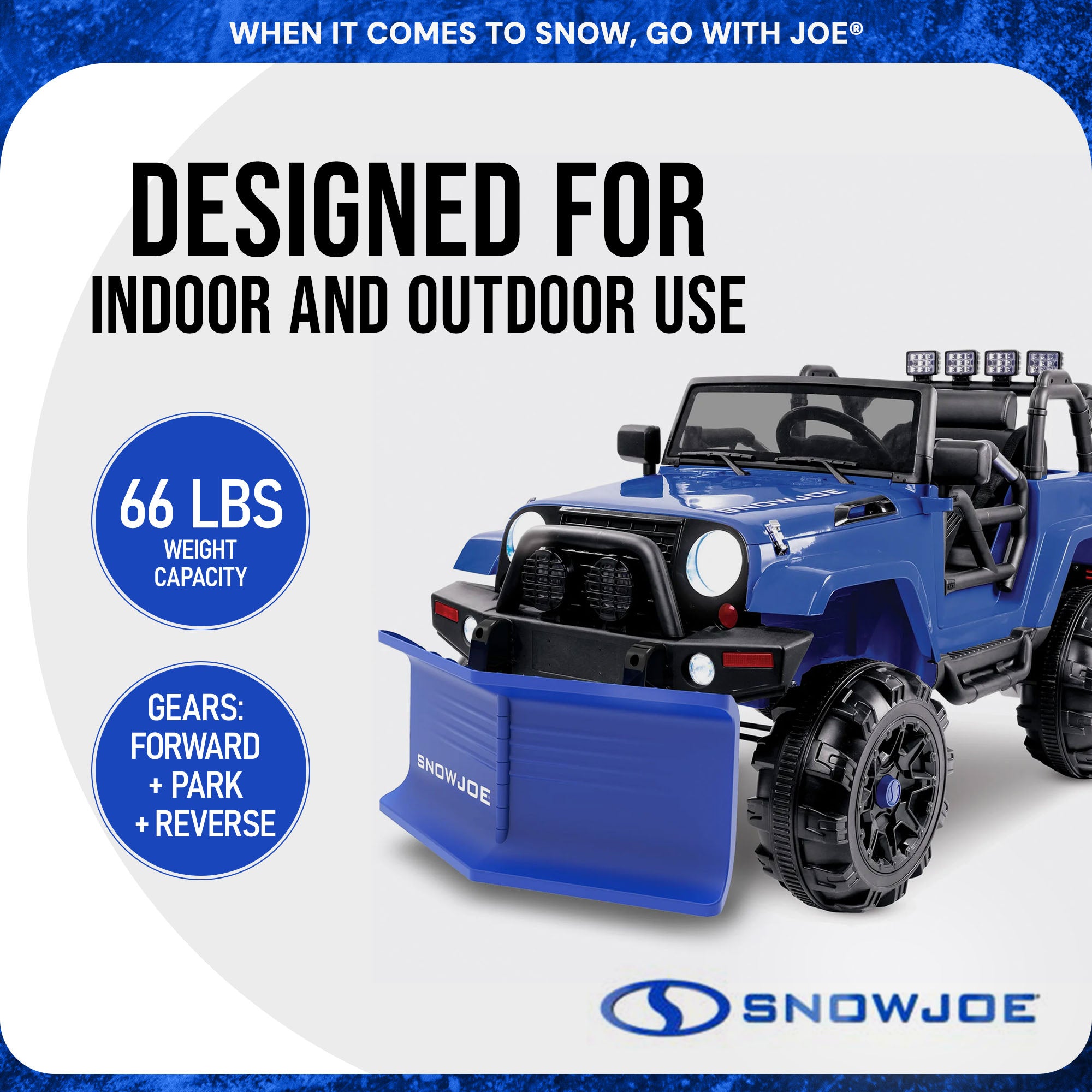 Snow Joe 24V Ride On Car Toy with Snow Plow Scoop and Parental Remote, 24V-SUV1 - Smart-nests
