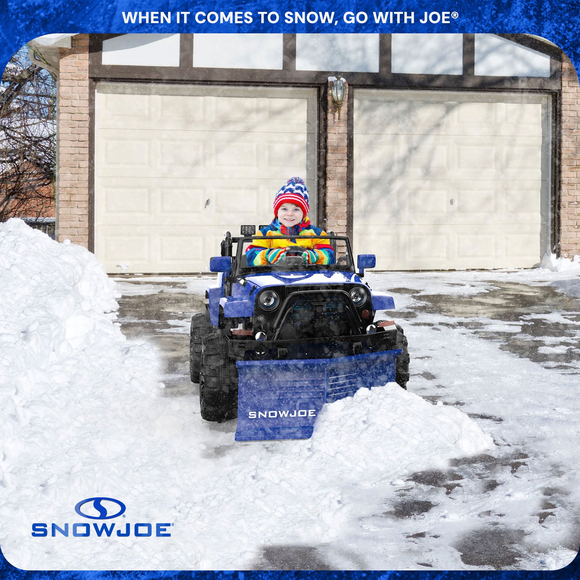 Snow Joe 24V Ride On Car Toy with Snow Plow Scoop and Parental Remote, 24V-SUV1 - Smart-nests