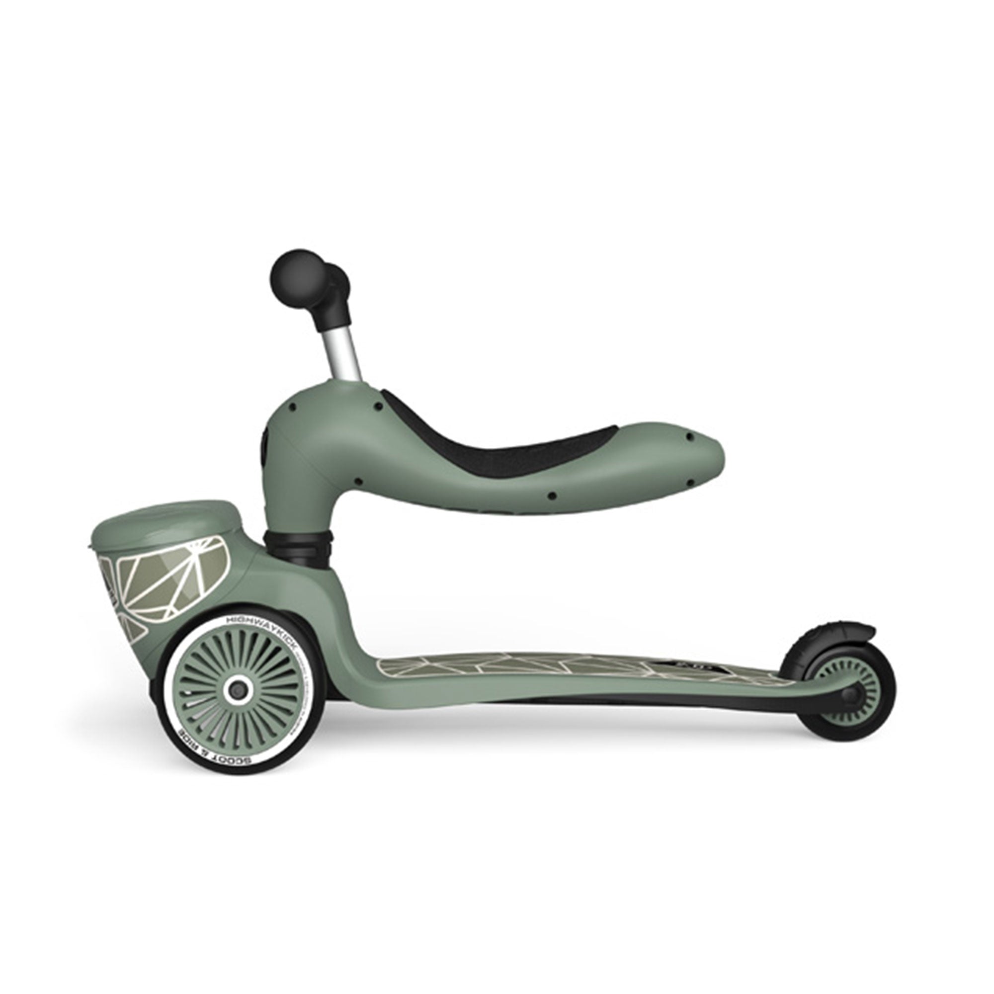 Scoot & Ride 2-in-1 Kids Scooter with Basket, Highwaykick 1 Lifestyle, Green