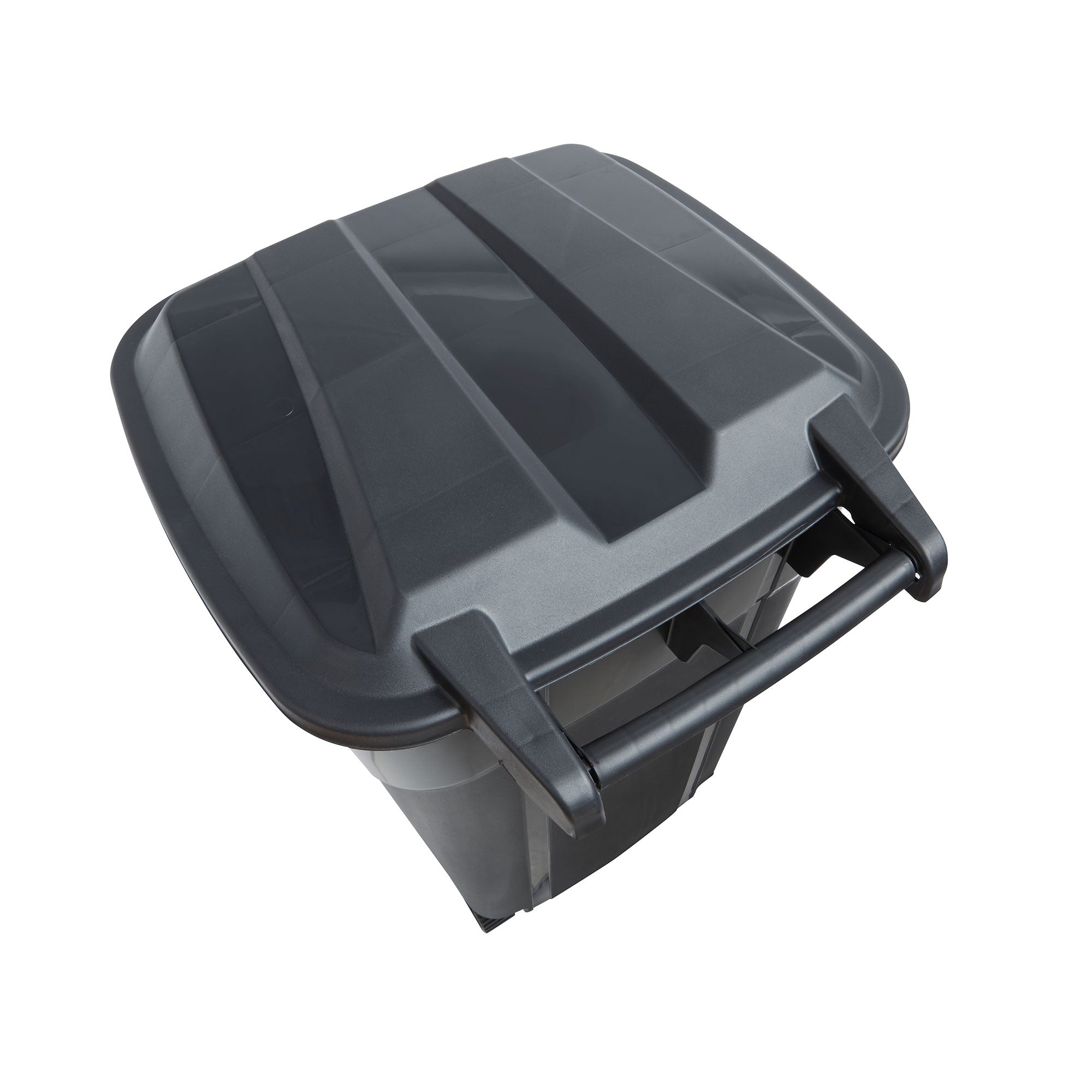 United Solutions 2 Pack Outdoor Trash Can with Lid and Wheels, 32 Gallon, Black - Smart-nests