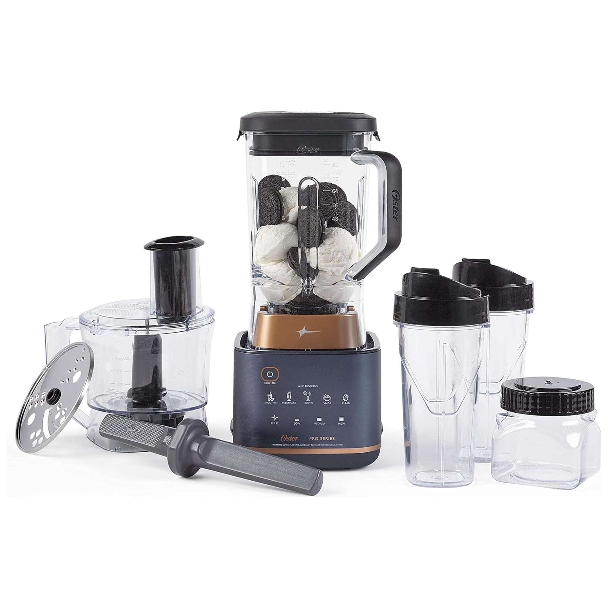 Oster Pro Series Kitchen System with XL 9 Cup Tritan Jar for Kitchen, Dark Blue - Smart-nests