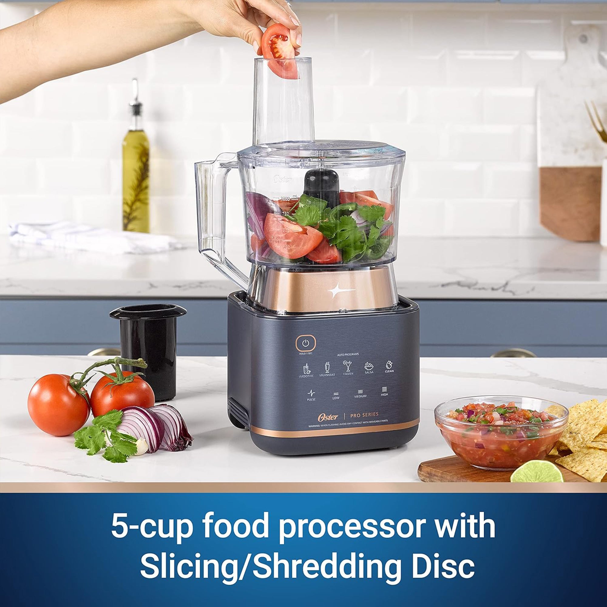 Oster Pro Series Kitchen System with XL 9 Cup Tritan Jar for Kitchen, Dark Blue - Smart-nests