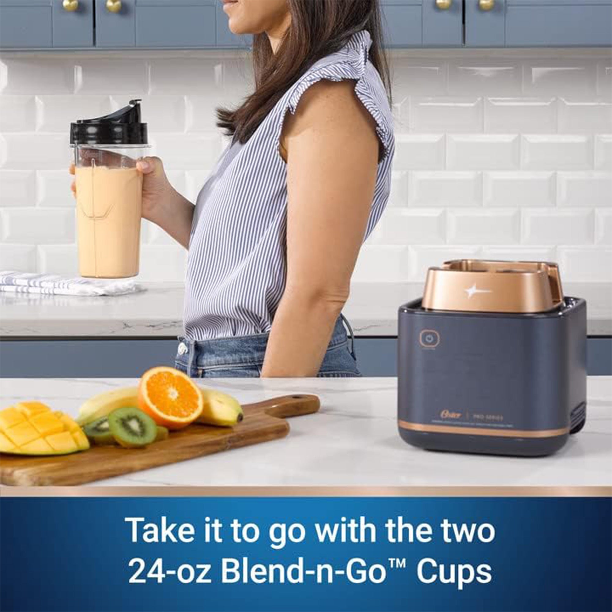 Oster Pro Series Kitchen System with XL 9 Cup Tritan Jar for Kitchen, Dark Blue - Smart-nests