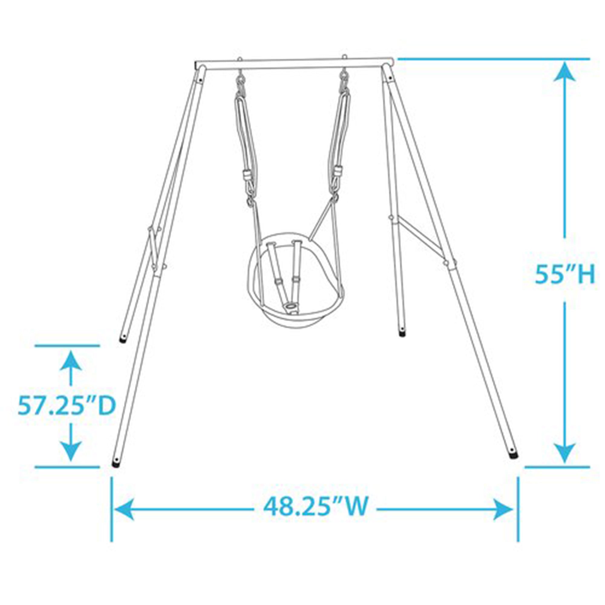 XDP Recreation Sweeng Child Swing with Frame, Portable Backyard Play Set, Aqua - Smart-nests