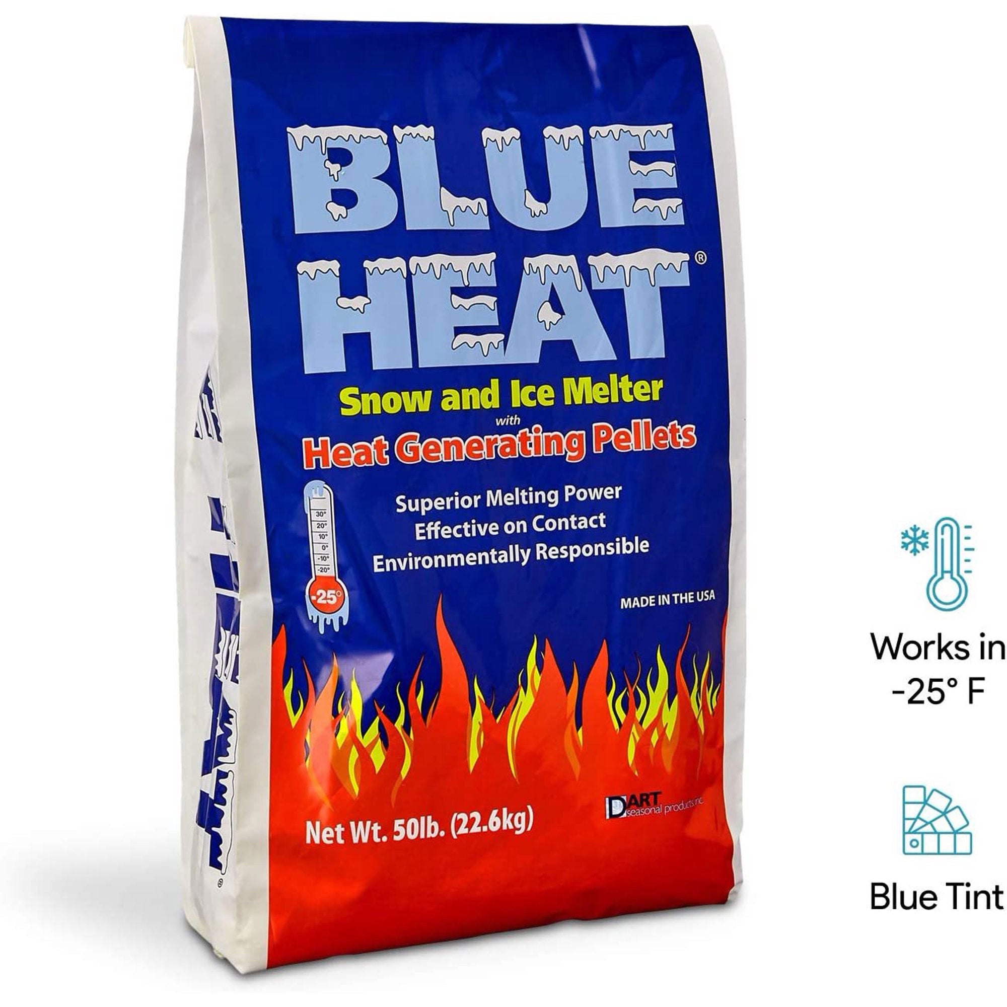 Snow Joe Blue Heat Snow & Ice Melter, Heat Pellet, Non-Staining, 20 lb, AZ-BH-20 - Smart-nests