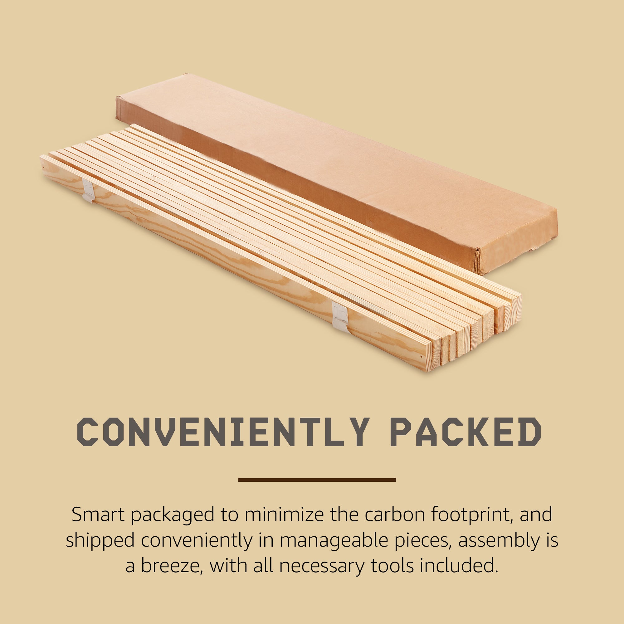 Hercules Xtreme Heavy-Duty Solid Pine Wood Bed Slats Bunkie Board, Queen Size - Smart-nests