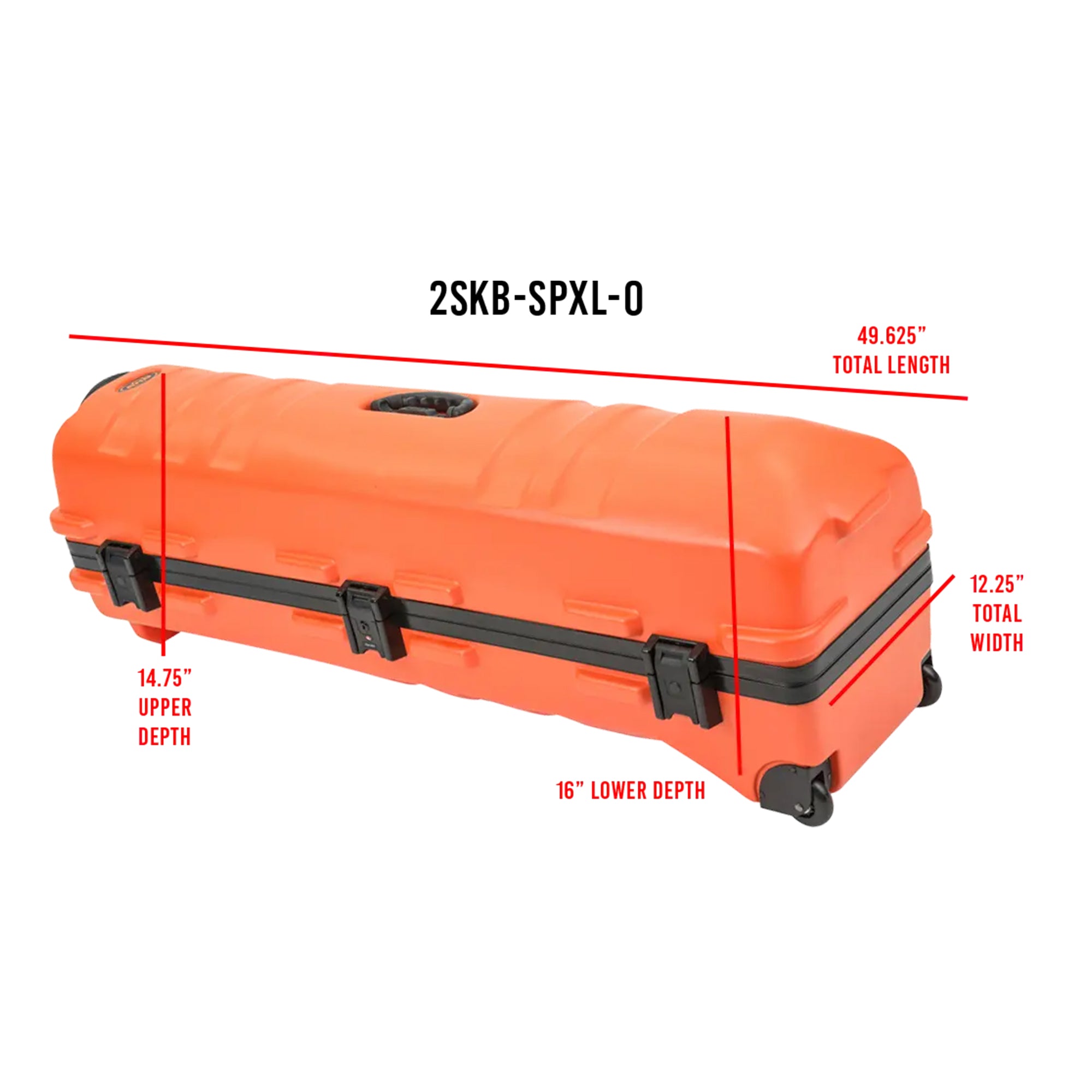 SKB Cases ATA Staff Pro XL Hard Plastic Storage Cart Golf Travel Case, Orange - Smart-nests