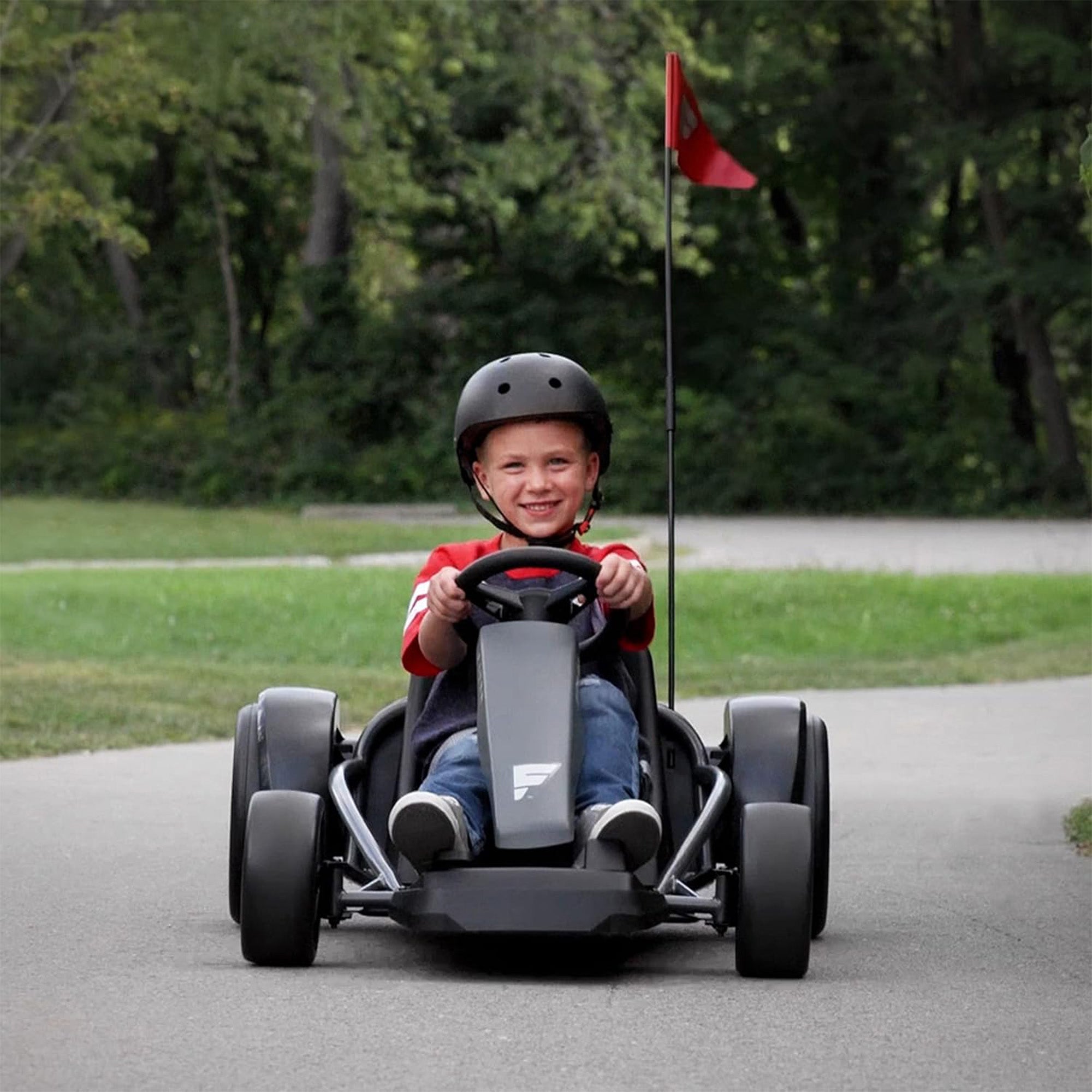 Radio Flyer 36V Battery-Powered Kids Electric Go-Kart, Grey - Smart-nests