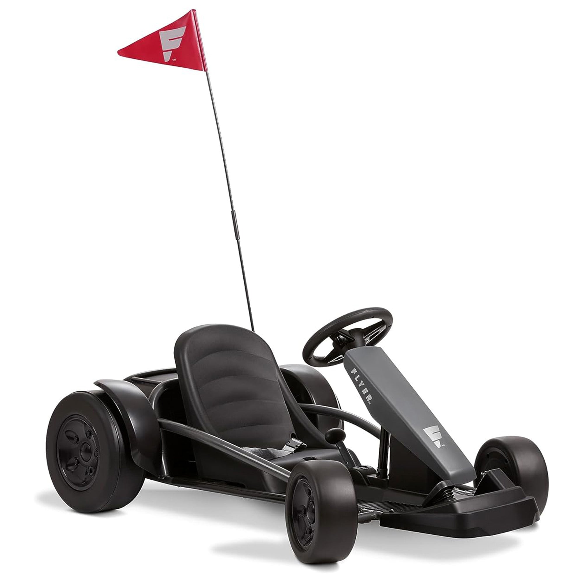 Radio Flyer 36V Battery-Powered Kids Electric Go-Kart, Grey - Smart-nests