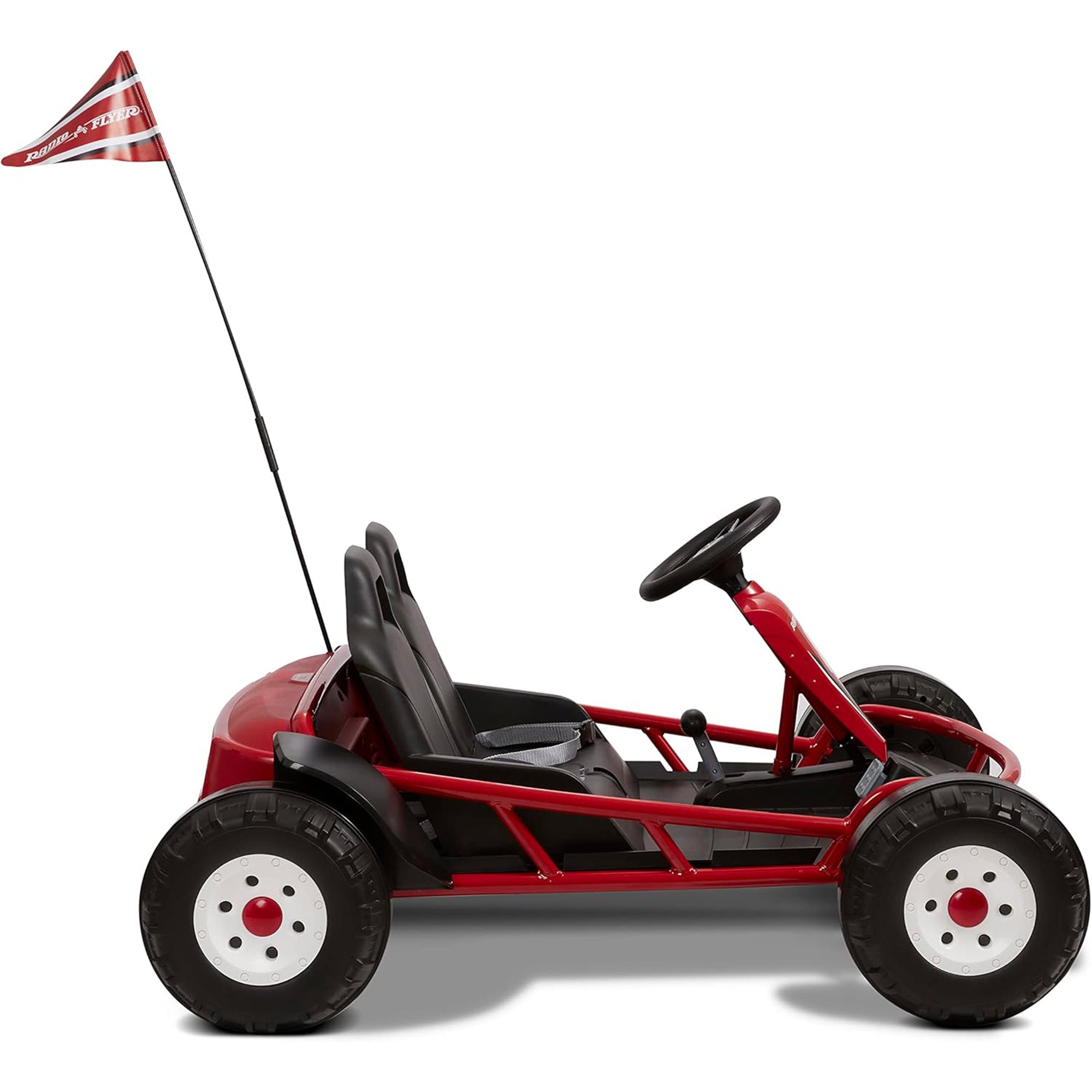 Radio Flyer Ultimate 24 Volt Electric Go-Kart for Kids Ages 3-8, 2-Seater, Red - Smart-nests