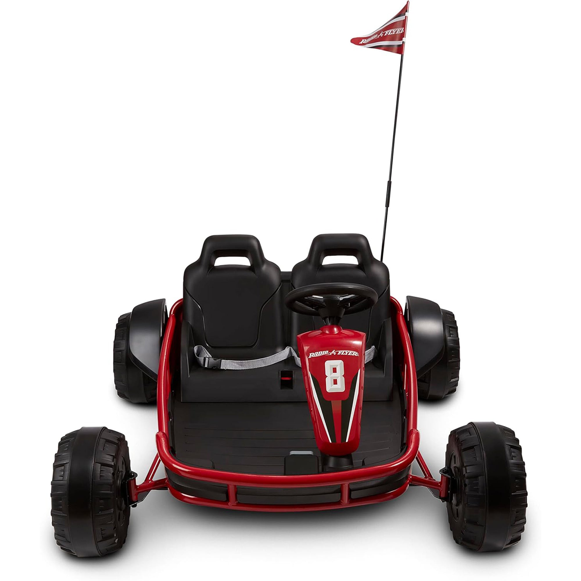 Radio Flyer Ultimate 24 Volt Electric Go-Kart for Kids Ages 3-8, 2-Seater, Red - Smart-nests