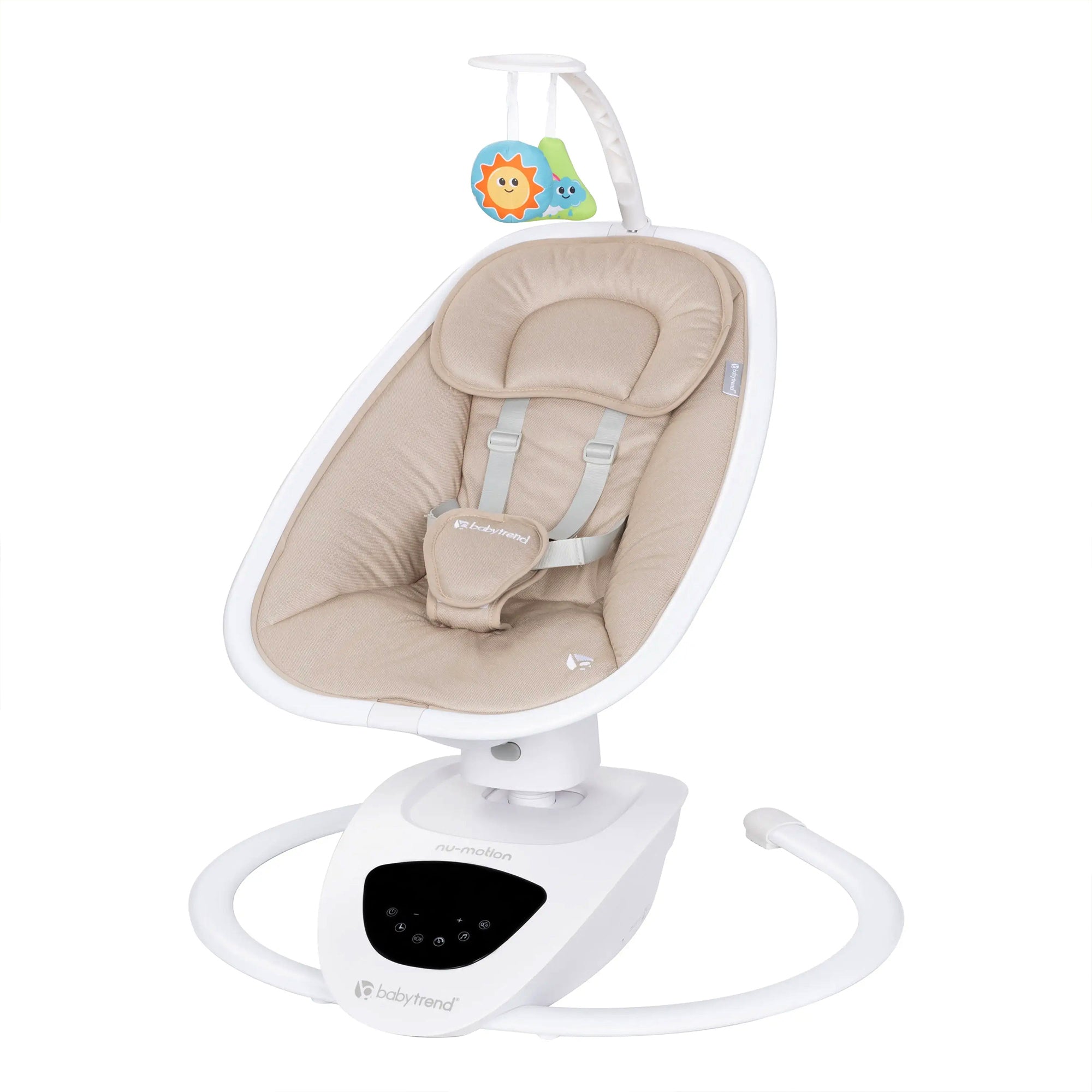 Baby Trend NuMotion Infinity Swing, 5-Motion Newborn to Infant Rocker, Dash Tan - Smart-nests