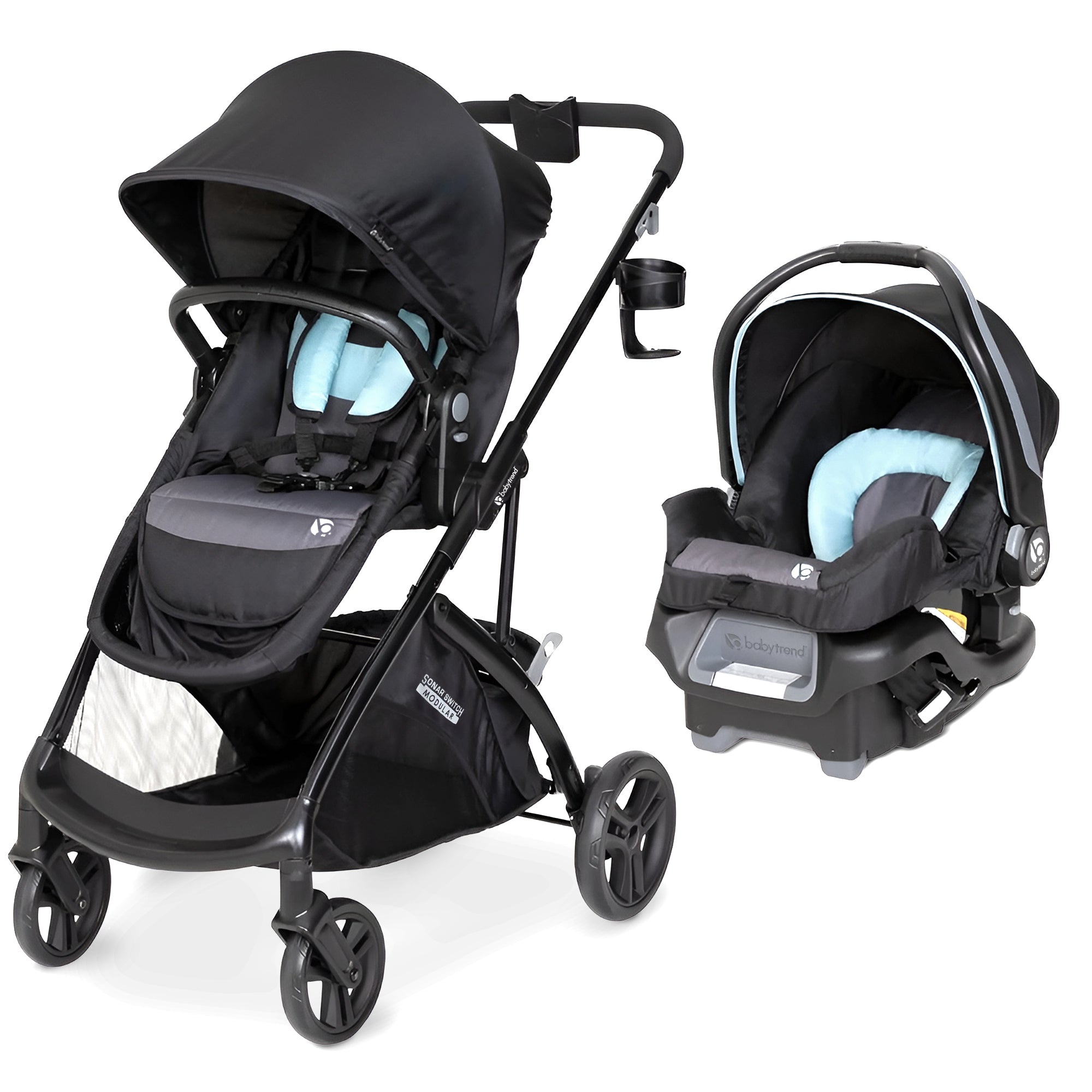 Baby Trend Modular Stroller Sonar Switch with Ally Infant Car Seat, Desert Blue - Smart-nests
