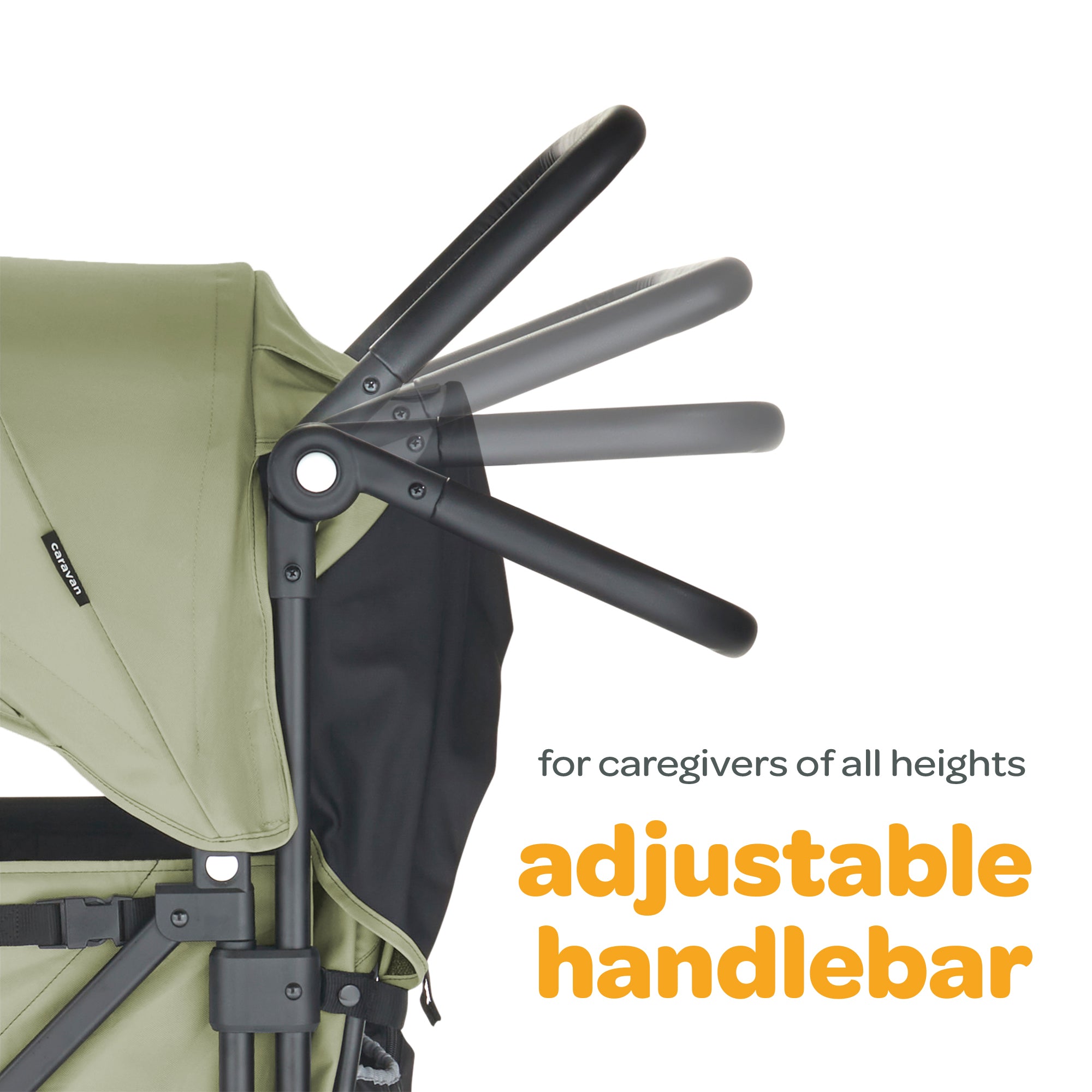 Larktale Caravan Quad Stroller, 4-Seater Wagon, 214 lb Capacity, Chelsea Green - Smart-nests