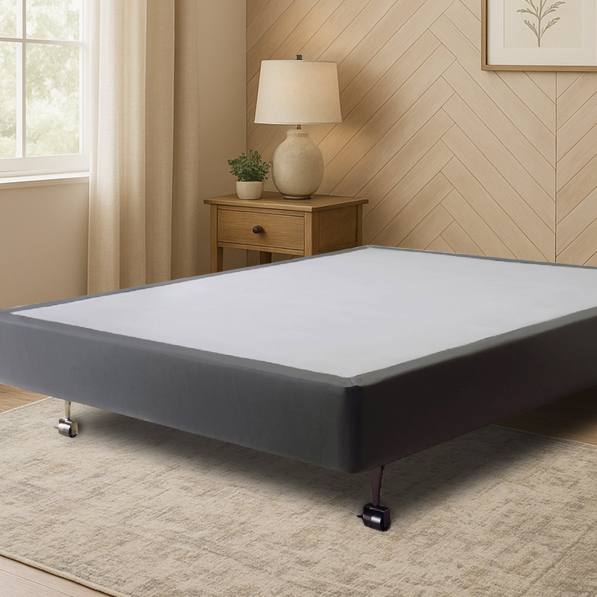 Hercules 8 in. High Profile Foundation Mattress Box Spring Replacement, Cali King - Smart-nests
