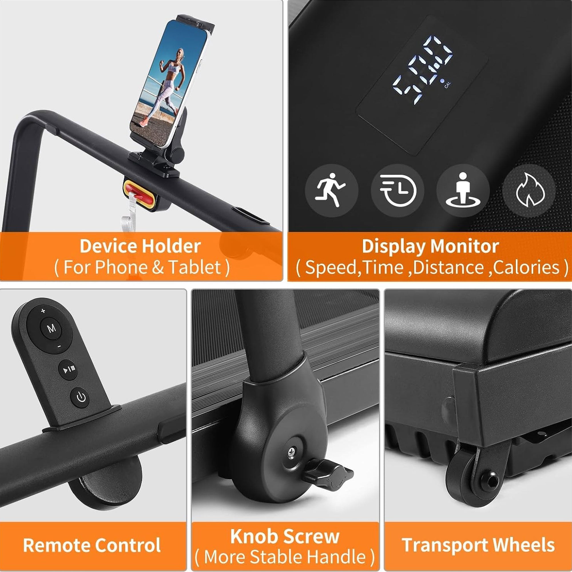 Lichico Walking Pad Under Desk Treadmill, Machine w/Remote Control (Open Box) - Smart-nests
