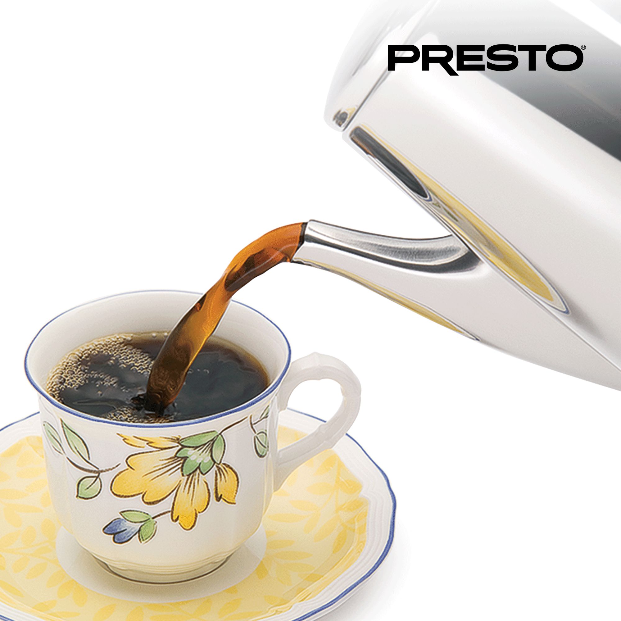 Presto Stainless Steel Coffee Maker, 12 Cup Robust Percolator Coffee, Silver - Smart-nests