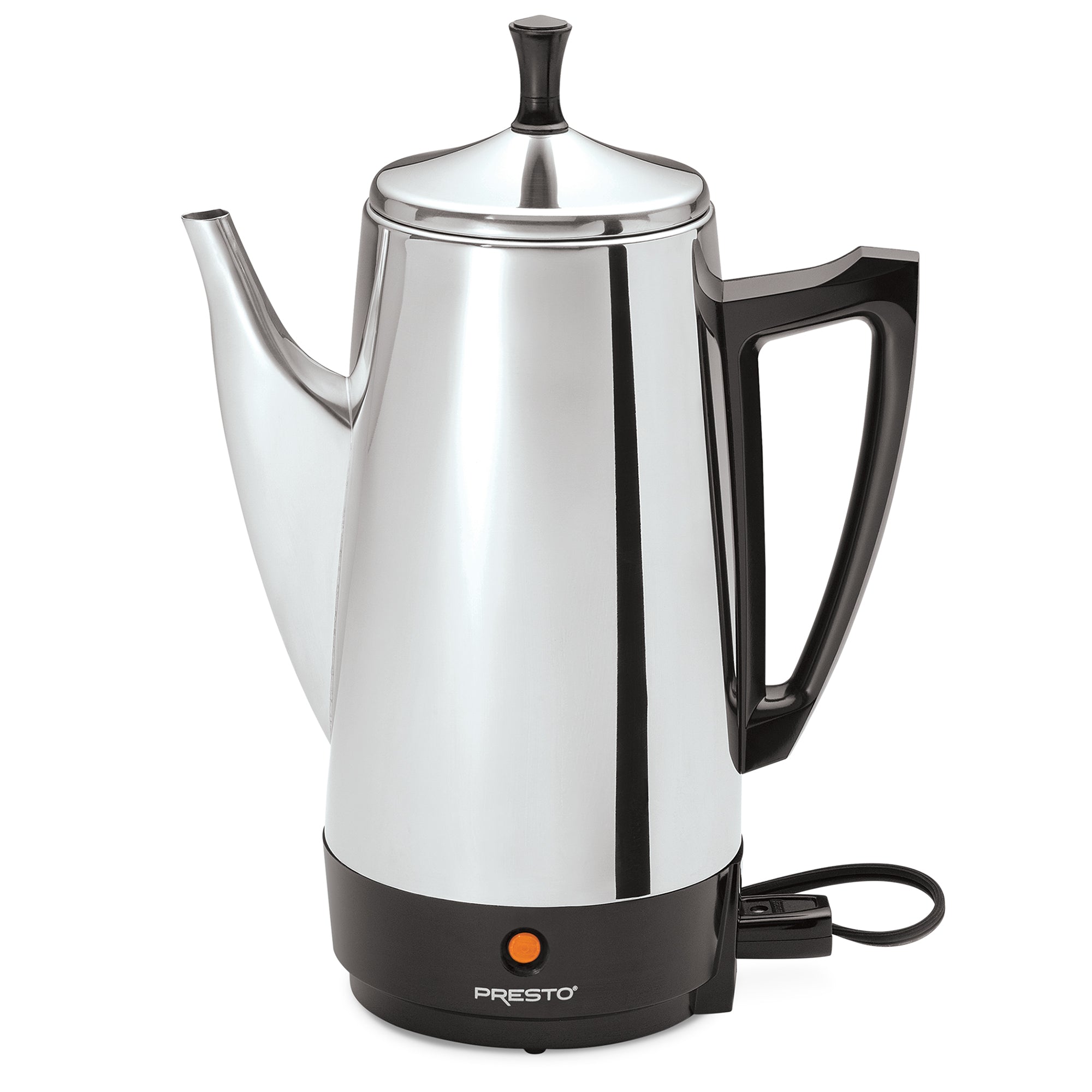 Presto Stainless Steel Coffee Maker, 12 Cup Robust Percolator Coffee, Silver - Smart-nests