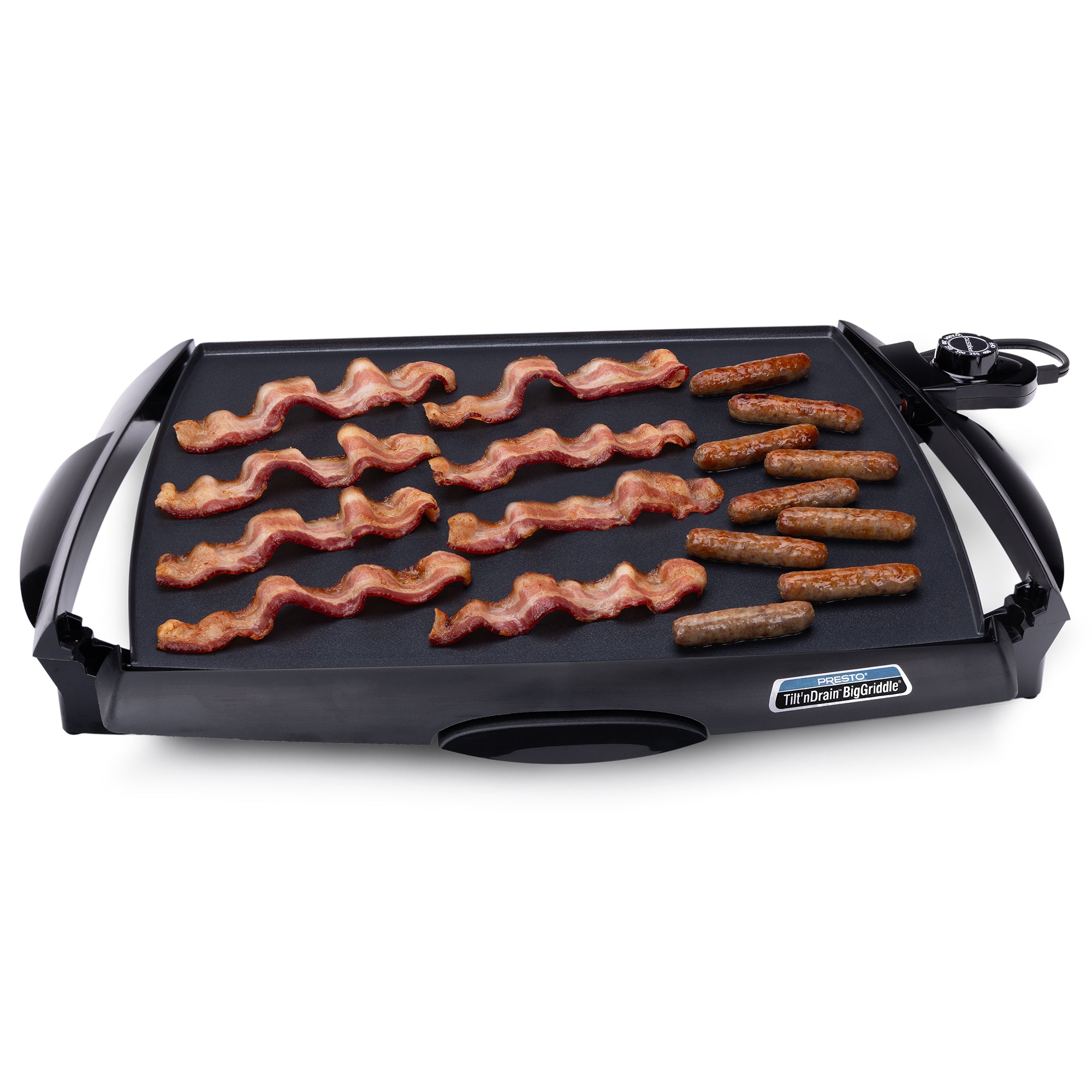 Presto Tilt 'n Drain Electric BigGriddle with Nonstick Ceramic Cooking Surface - Smart-nests