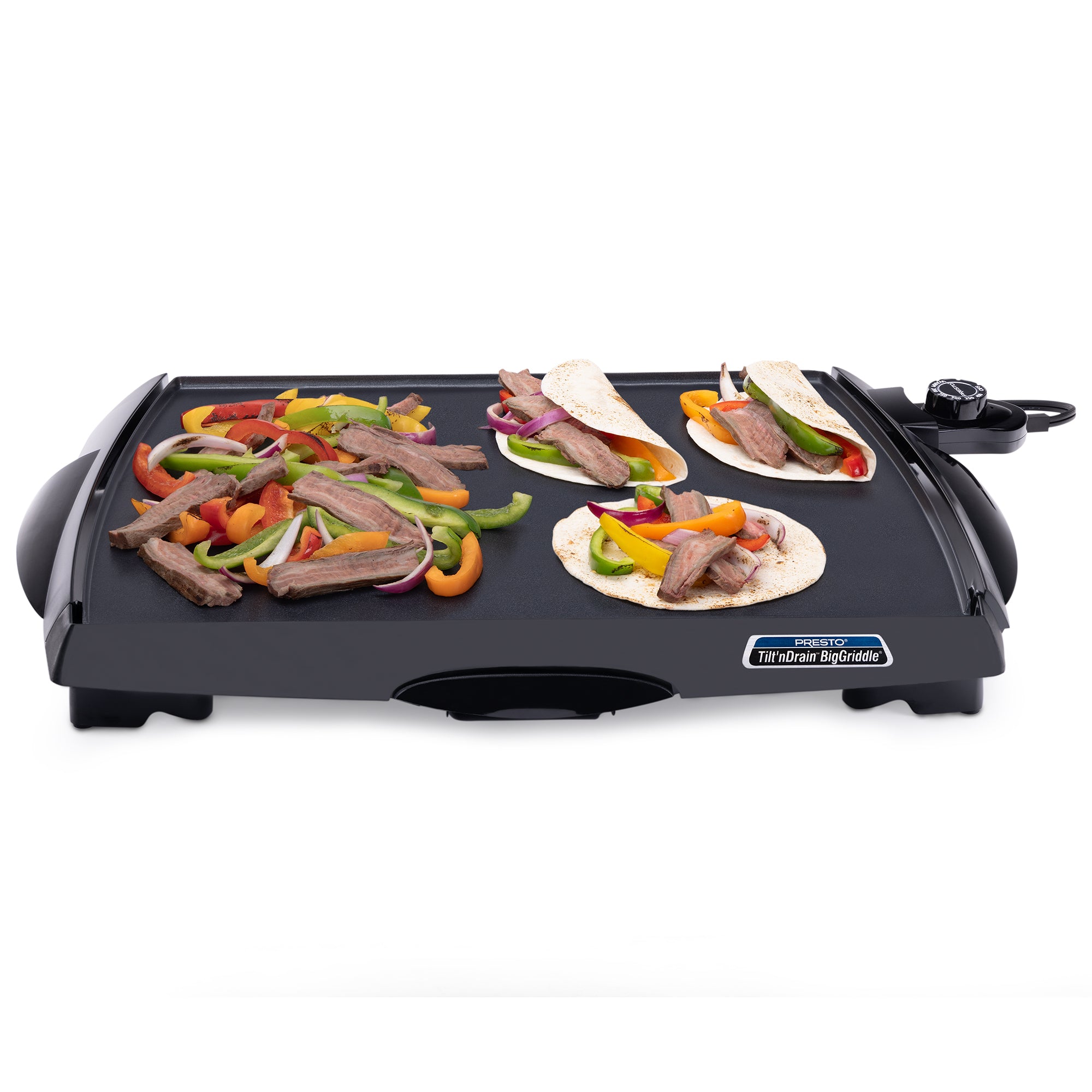 Presto Tilt 'n Drain Electric BigGriddle with Nonstick Ceramic Cooking Surface - Smart-nests