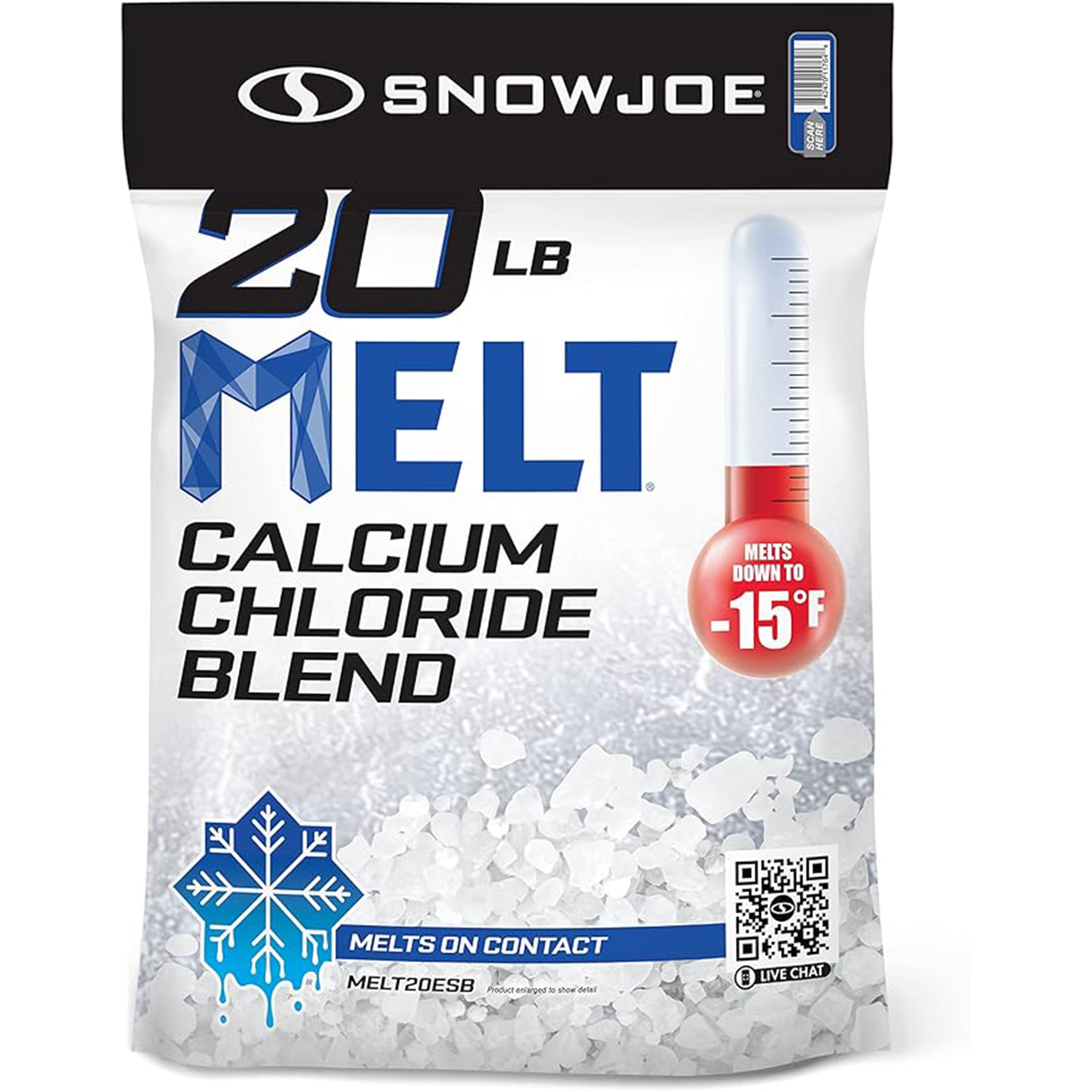 Snow Joe Calcium Chloride Ice Melt Blend Snow Removal, 20 Lbs, Blue, MELT20ESB - Smart-nests