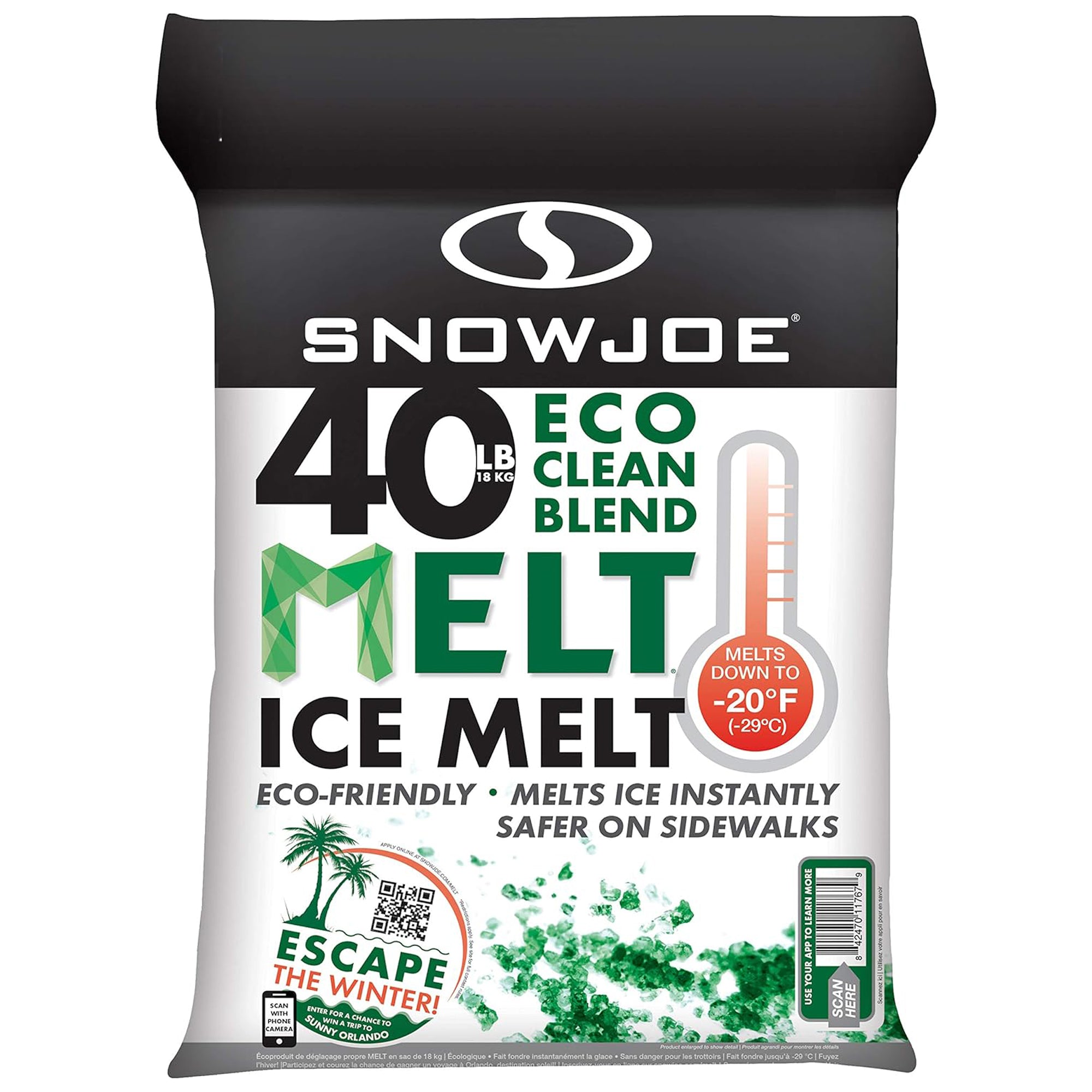 Snow Joe Eco Clean Ice Melter Blend, Safe for Concrete & Plants, 40lb, MELT40ECO - Smart-nests