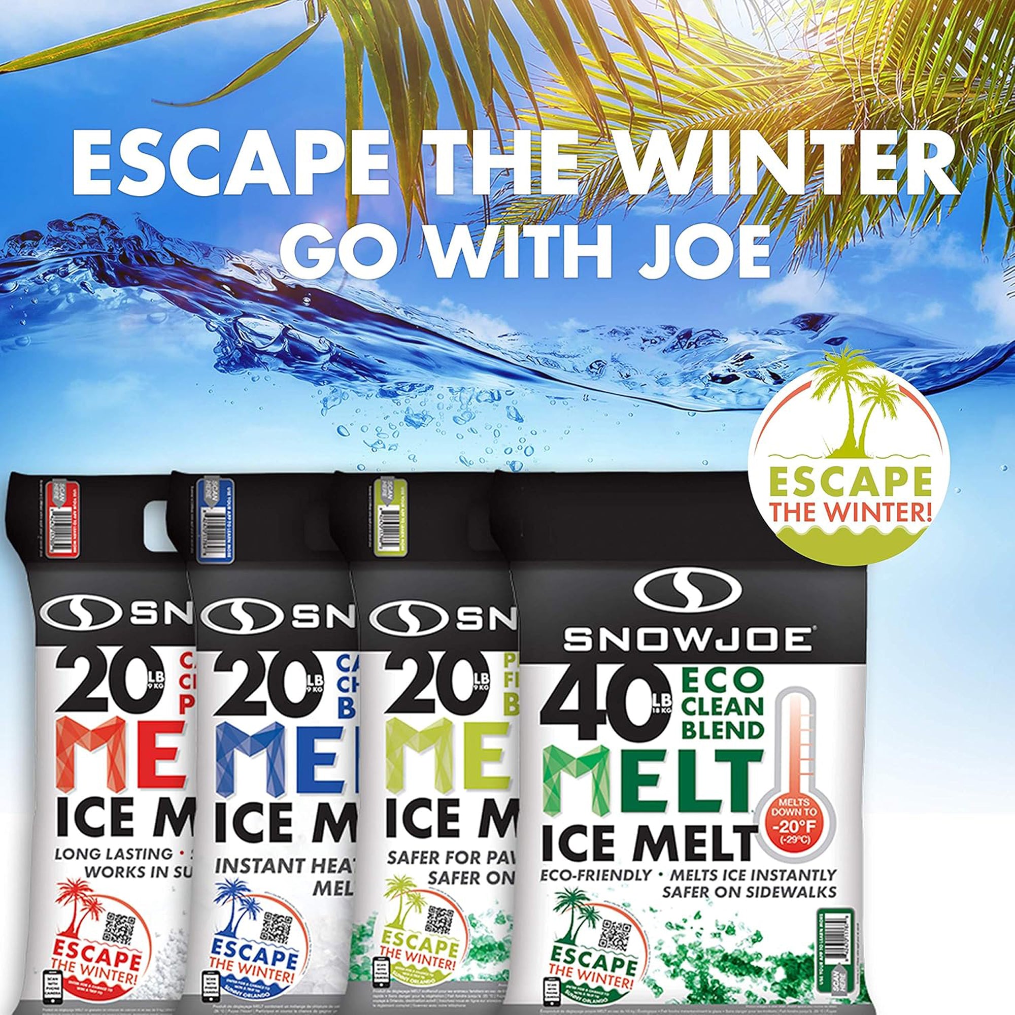 Snow Joe Eco Clean Ice Melter Blend, Safe for Concrete & Plants, 40lb, MELT40ECO - Smart-nests