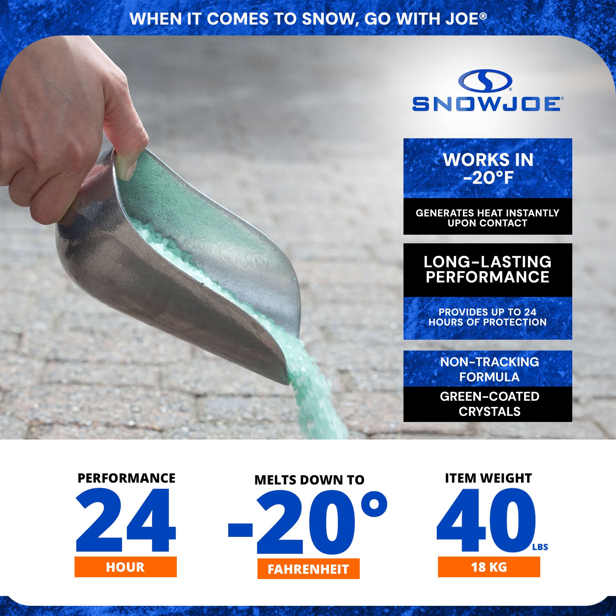 Snow Joe Eco Clean Ice Melter Blend, Safe for Concrete & Plants, 40lb, MELT40ECO - Smart-nests
