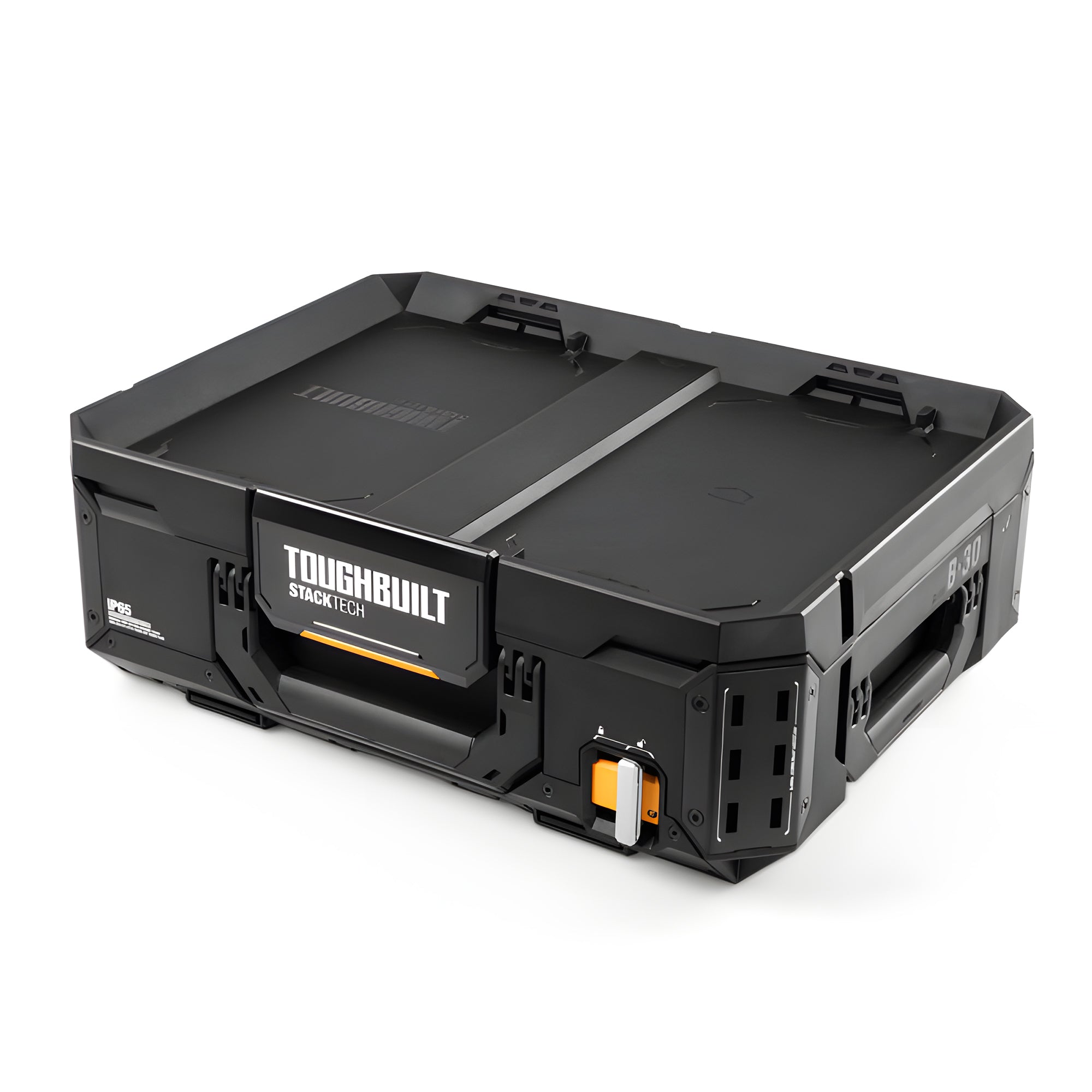 ToughBuilt StackTech Lockable Tool Box, Durable Plastic Storage Organizer, Black - Smart-nests