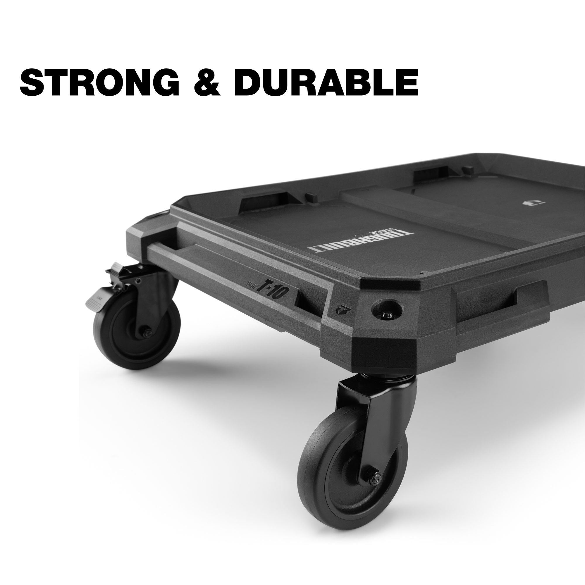 ToughBuilt 4-Wheel Cart, Rolling Dolly for StackTech Tool Boxes & Organizers - Smart-nests