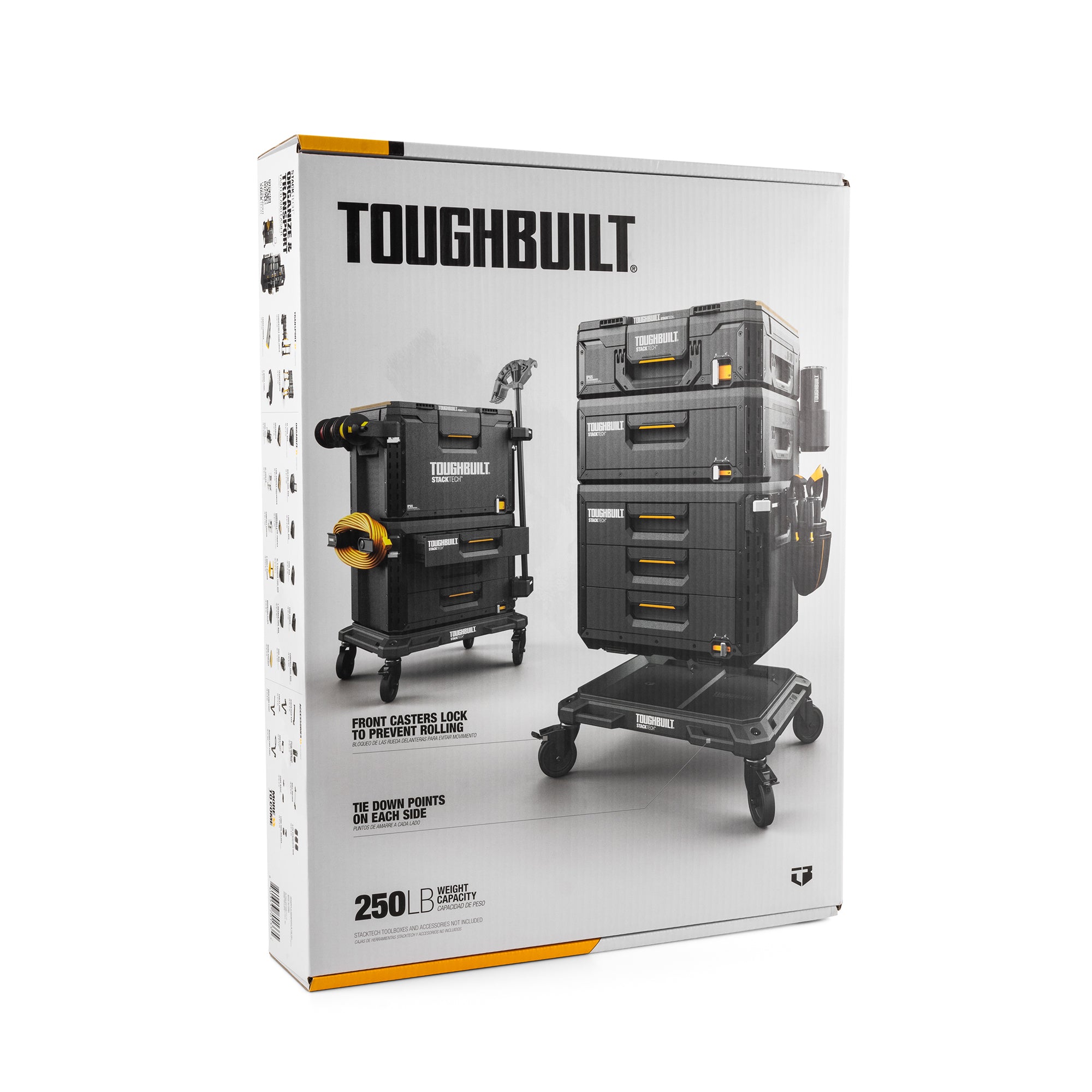 ToughBuilt 4-Wheel Cart, Rolling Dolly for StackTech Tool Boxes & Organizers - Smart-nests