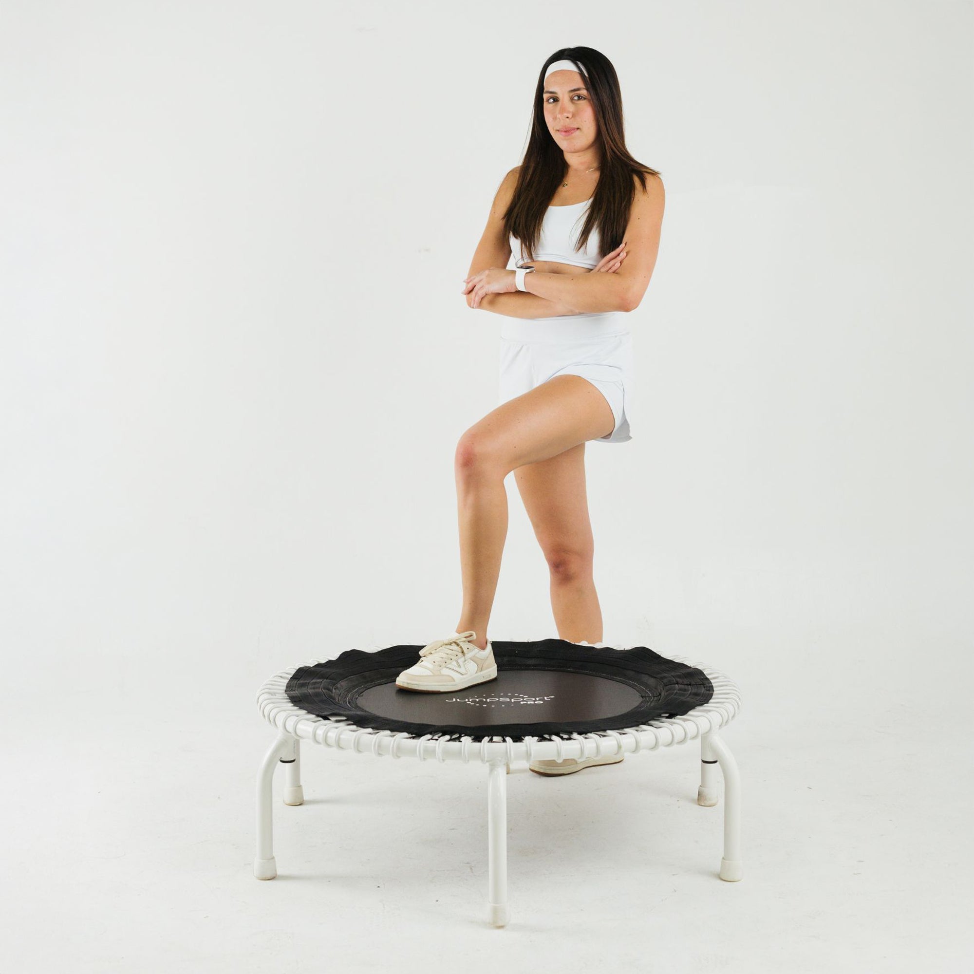 JumpSport 350 PRO Fitness Trampoline, Cardio Workout Equipment, 39 Inch, Elevate - Smart-nests