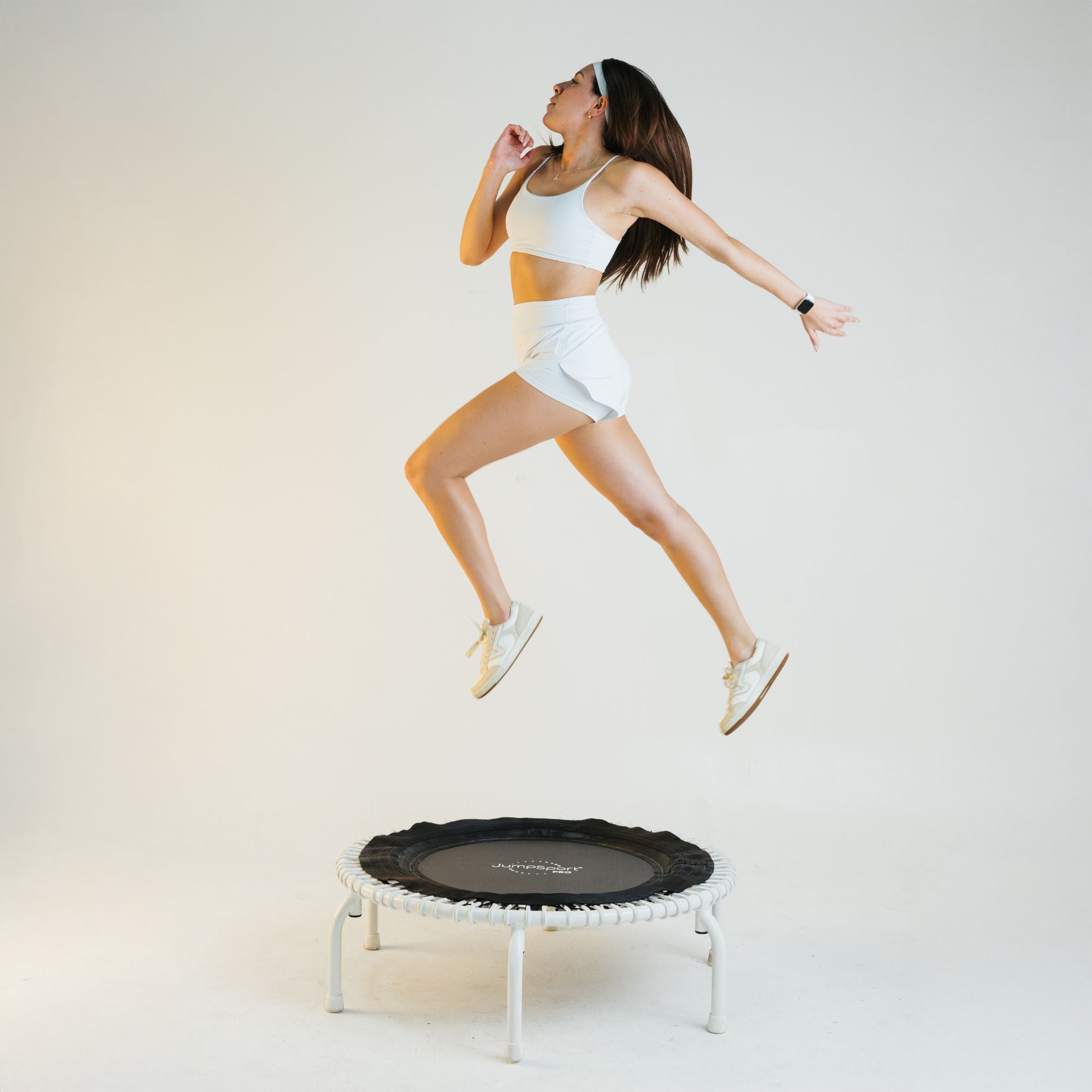 JumpSport 350 PRO Fitness Trampoline, Cardio Workout Equipment, 39 Inch, Elevate - Smart-nests