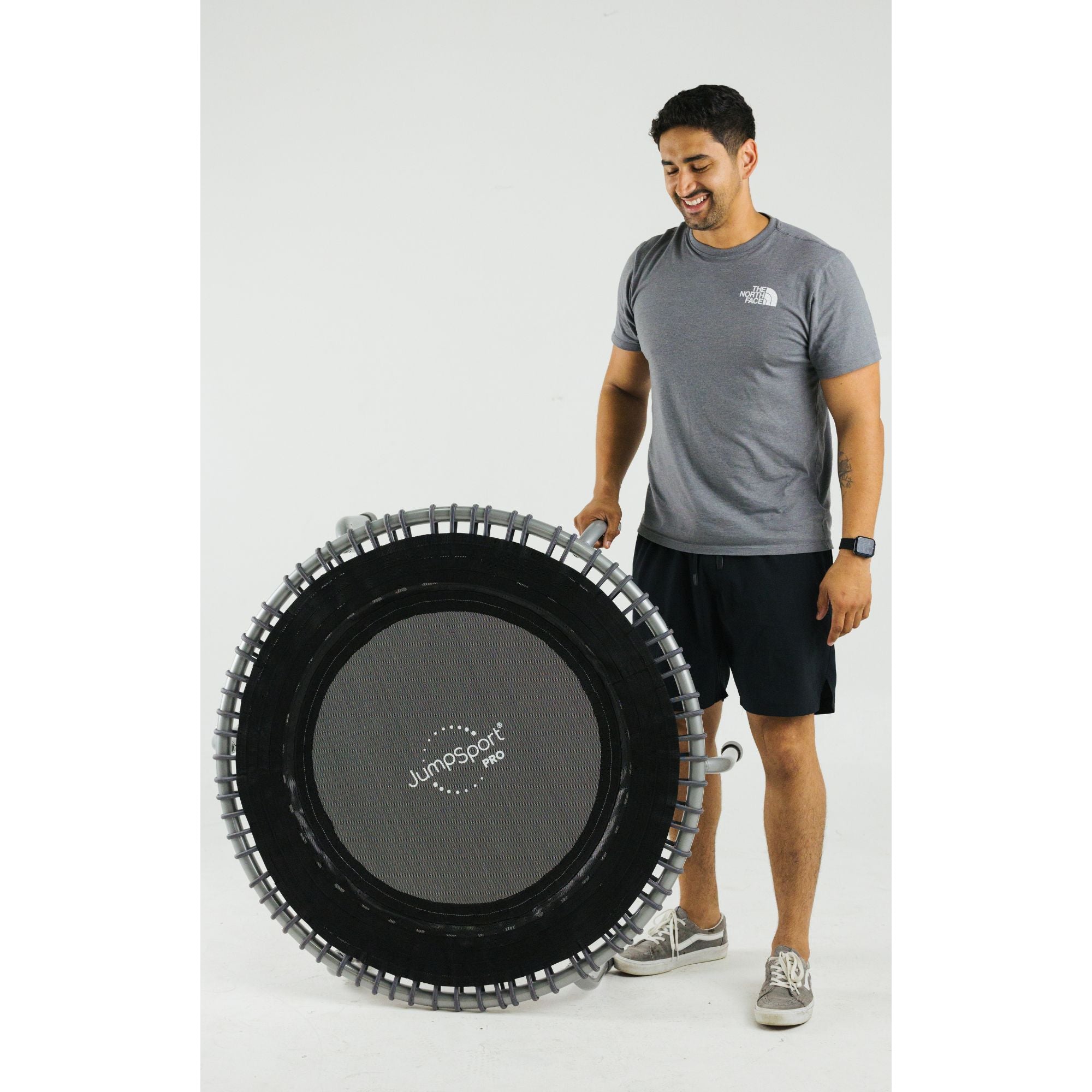 JumpSport 350 PRO Fitness Trampoline, Cardio Workout Equipment, 39", Graphite - Smart-nests