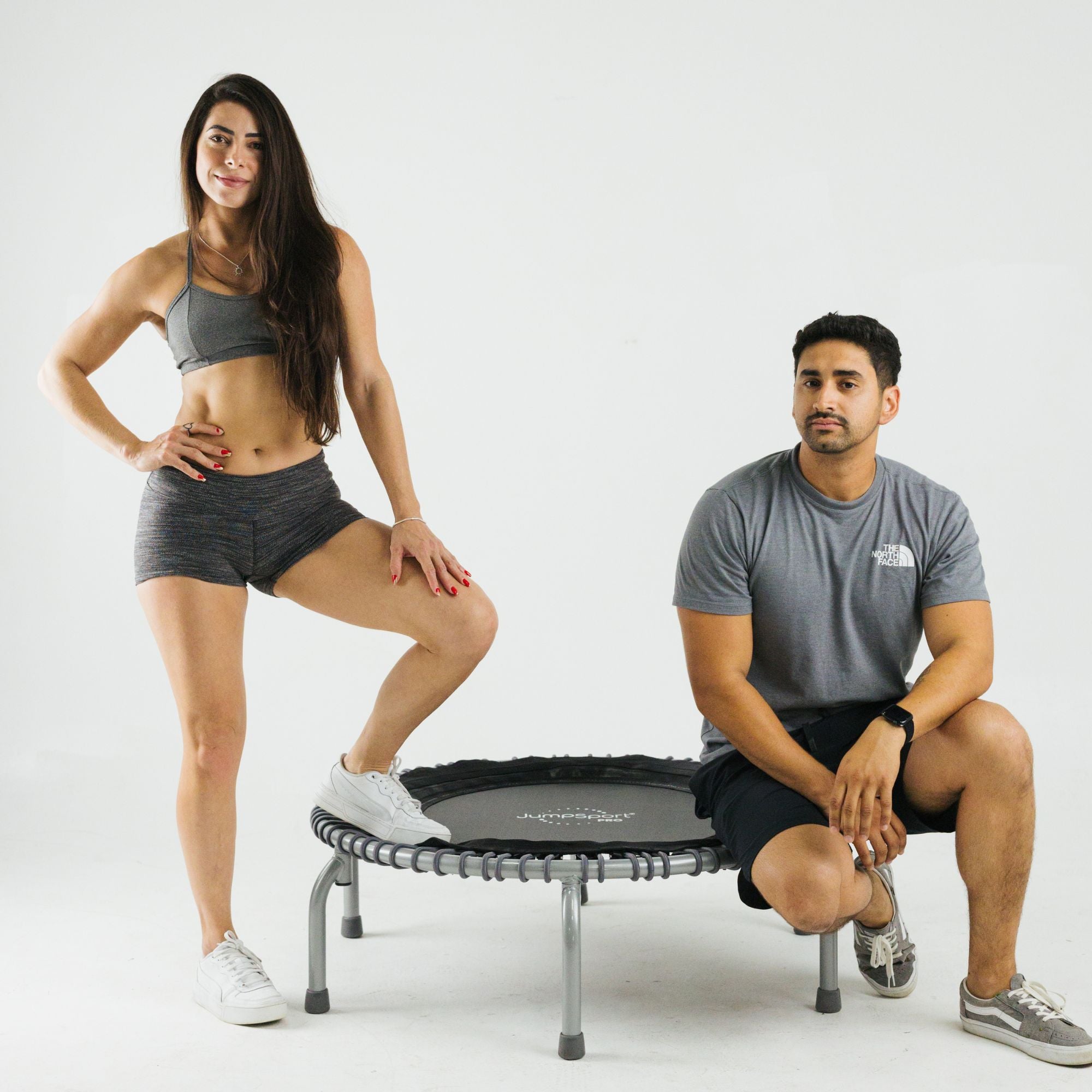 JumpSport 350 PRO Fitness Trampoline, Cardio Workout Equipment, 39", Graphite - Smart-nests