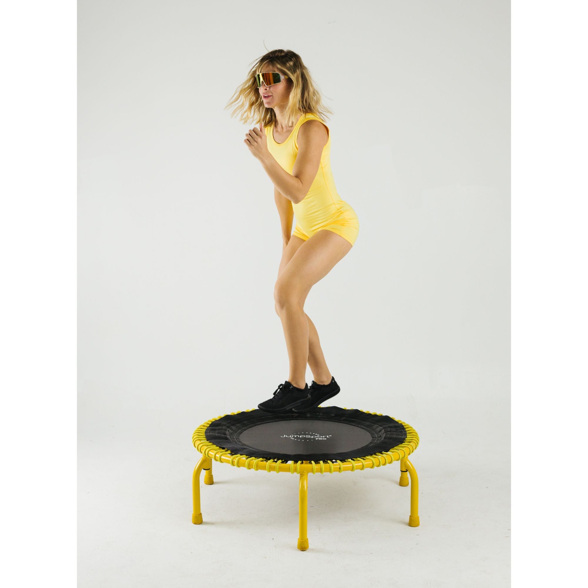 JumpSport 350 PRO Fitness Trampoline, Cardio Workout Equipment, 39 Inch, Radiate - Smart-nests