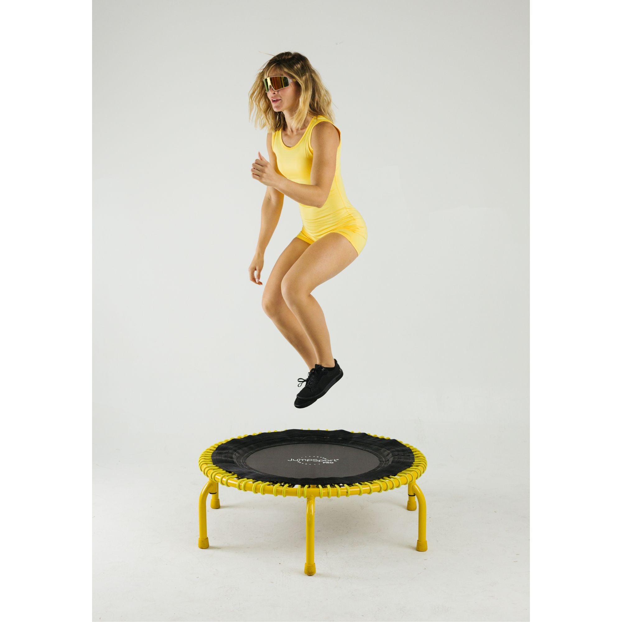 JumpSport 350 PRO Fitness Trampoline, Cardio Workout Equipment, 39 Inch, Radiate - Smart-nests